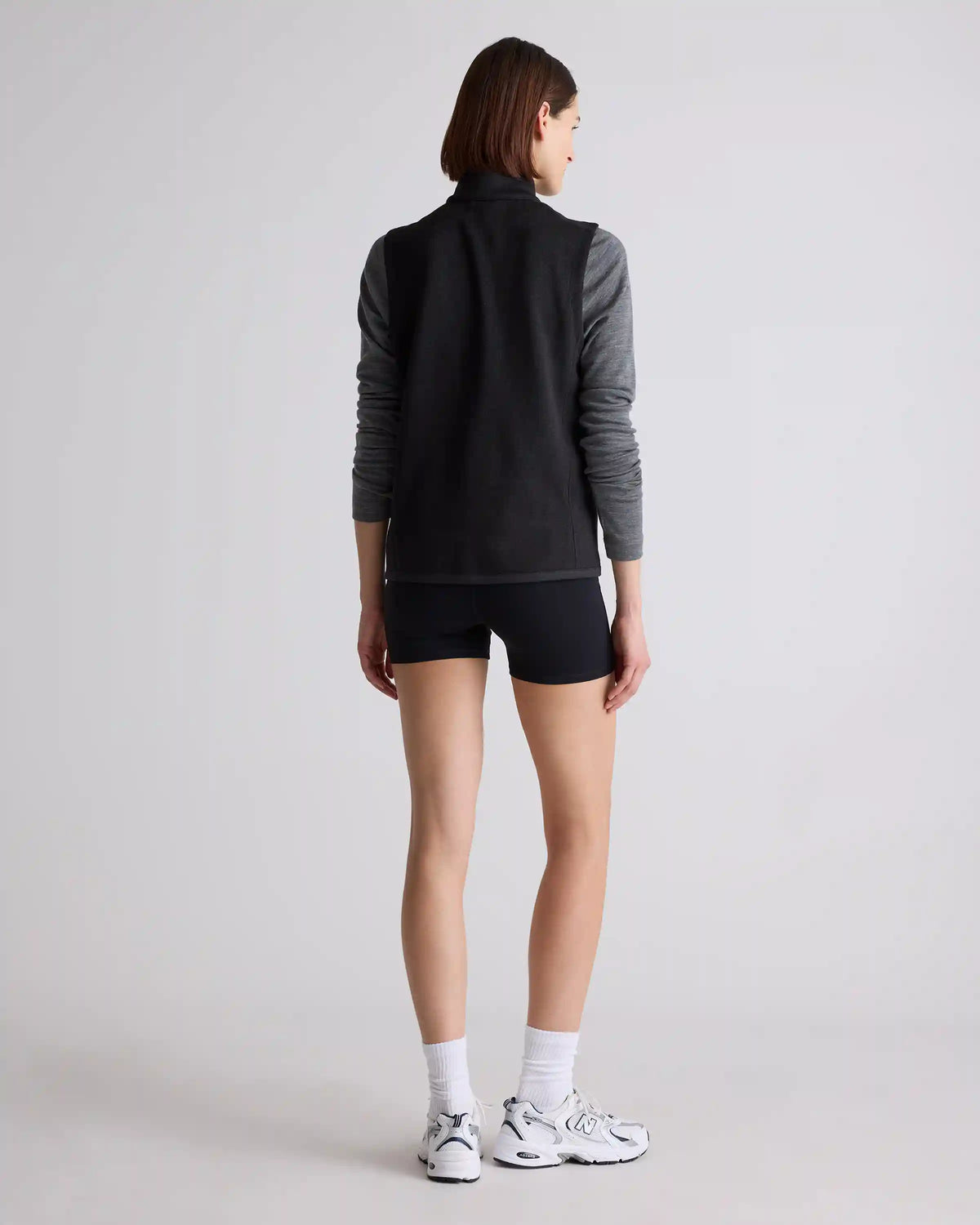 Sweater-Knit Fleece Full-Zip Vest