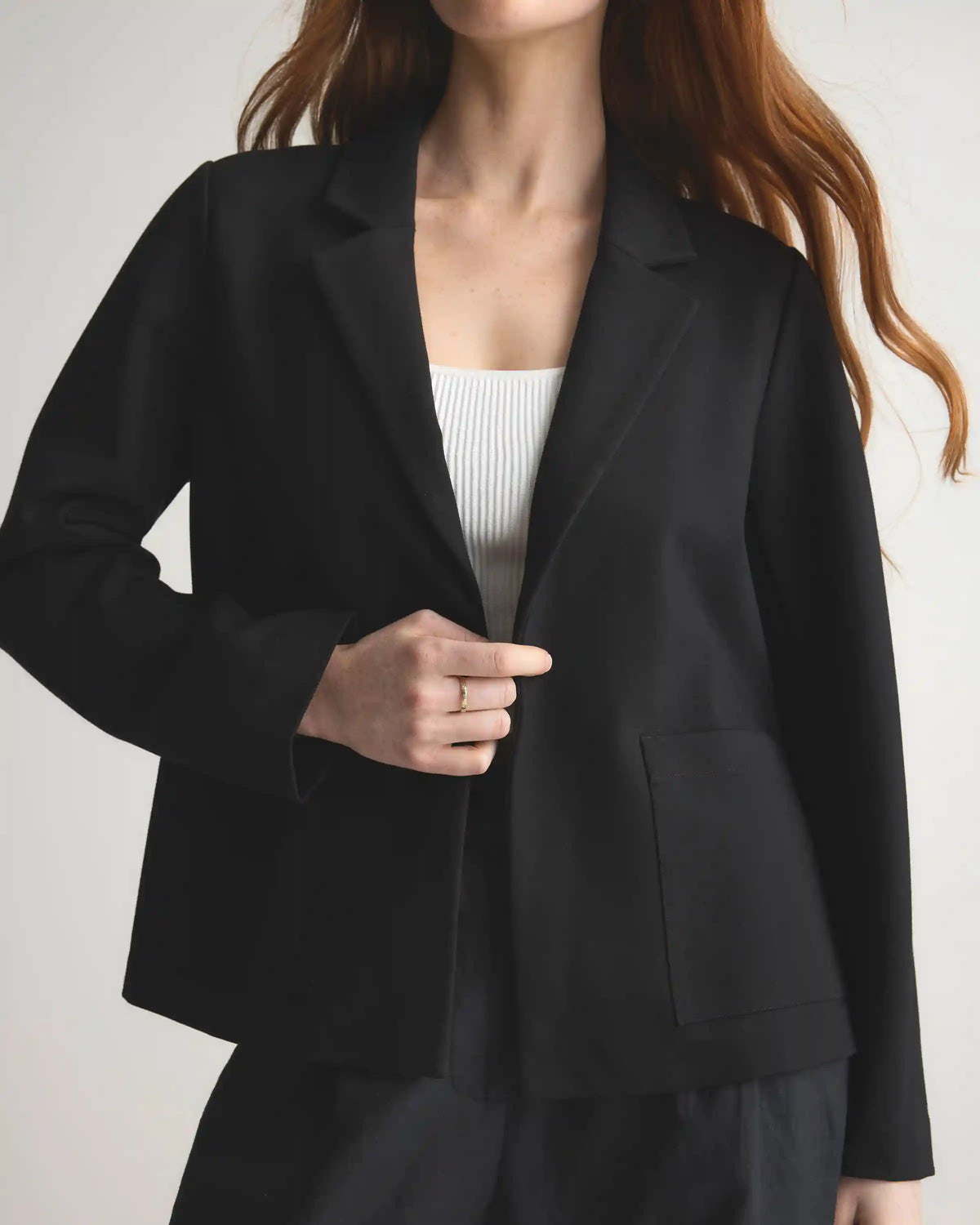 Ultra-Stretch Ponte Open Blazer