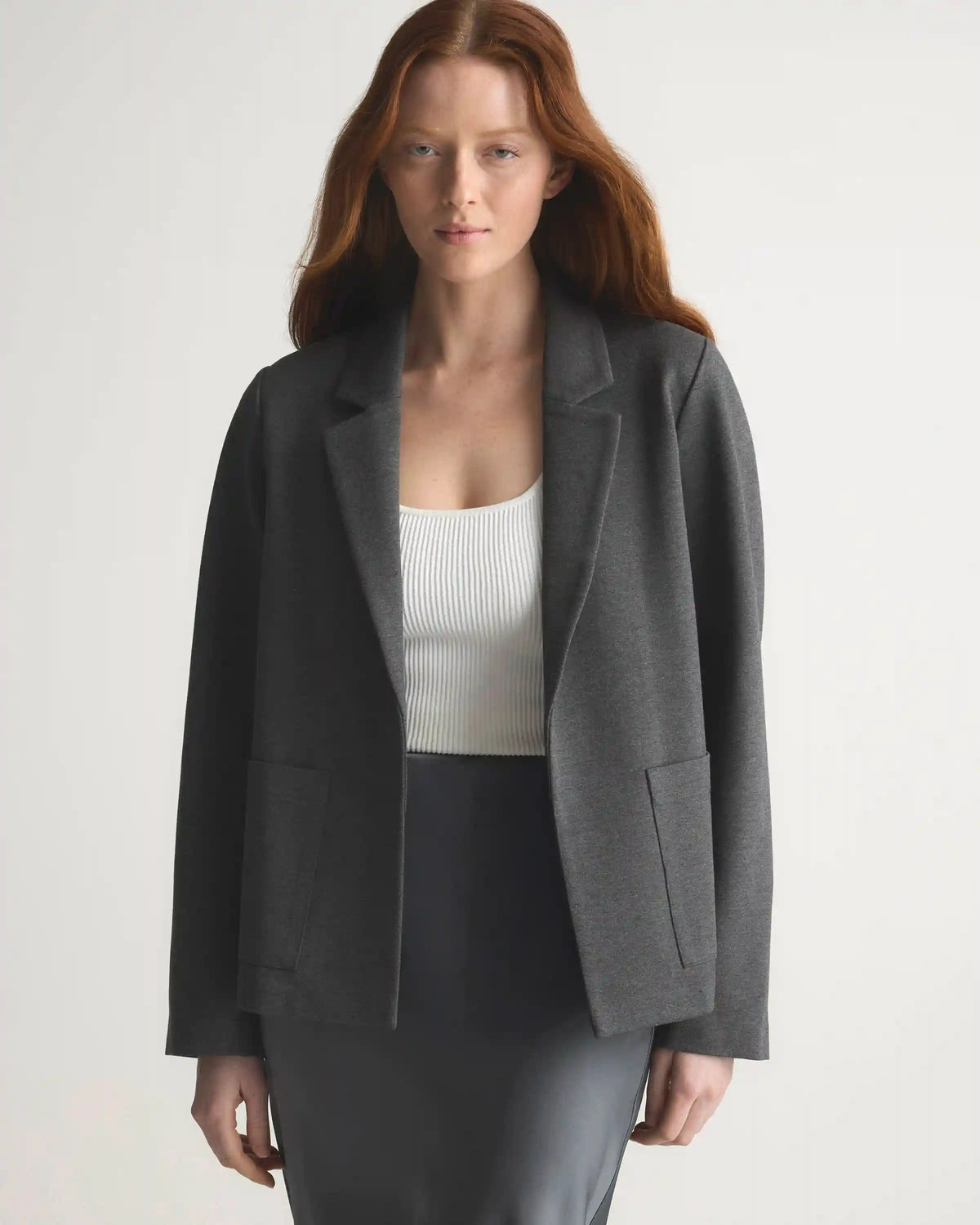 Ultra-Stretch Ponte Open Blazer