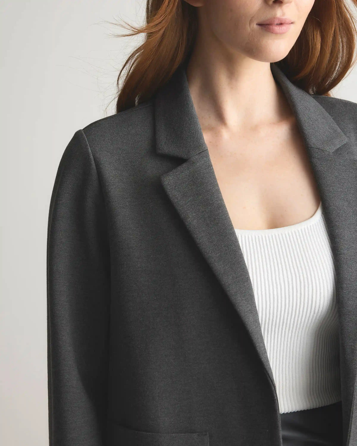 Ultra-Stretch Ponte Open Blazer