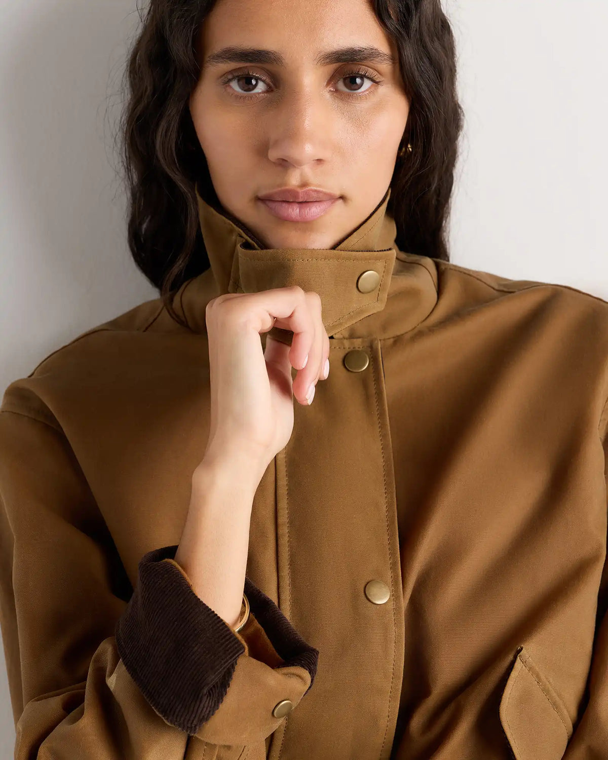 Organic Waxed Cotton Cropped Barn Jacket