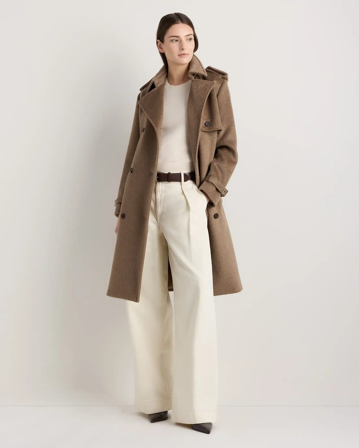 100% Mongolian Cashmere Trench Coat