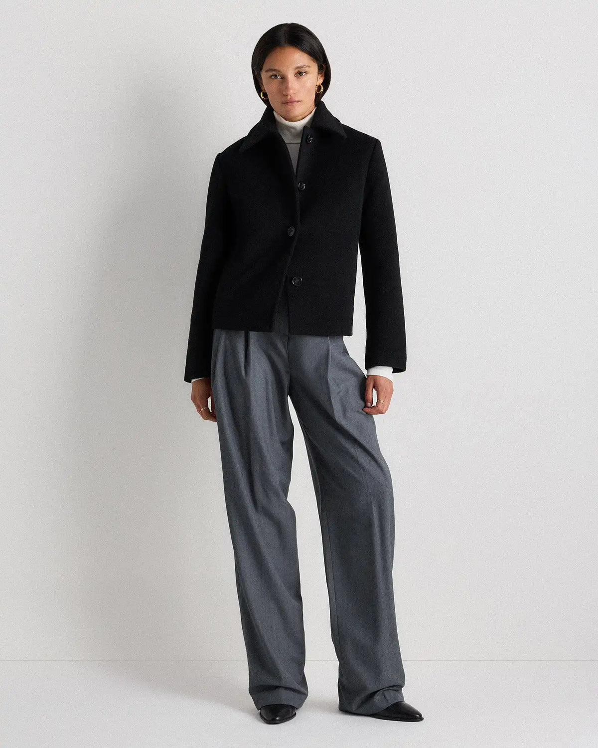 Wool Cashmere Short Coat