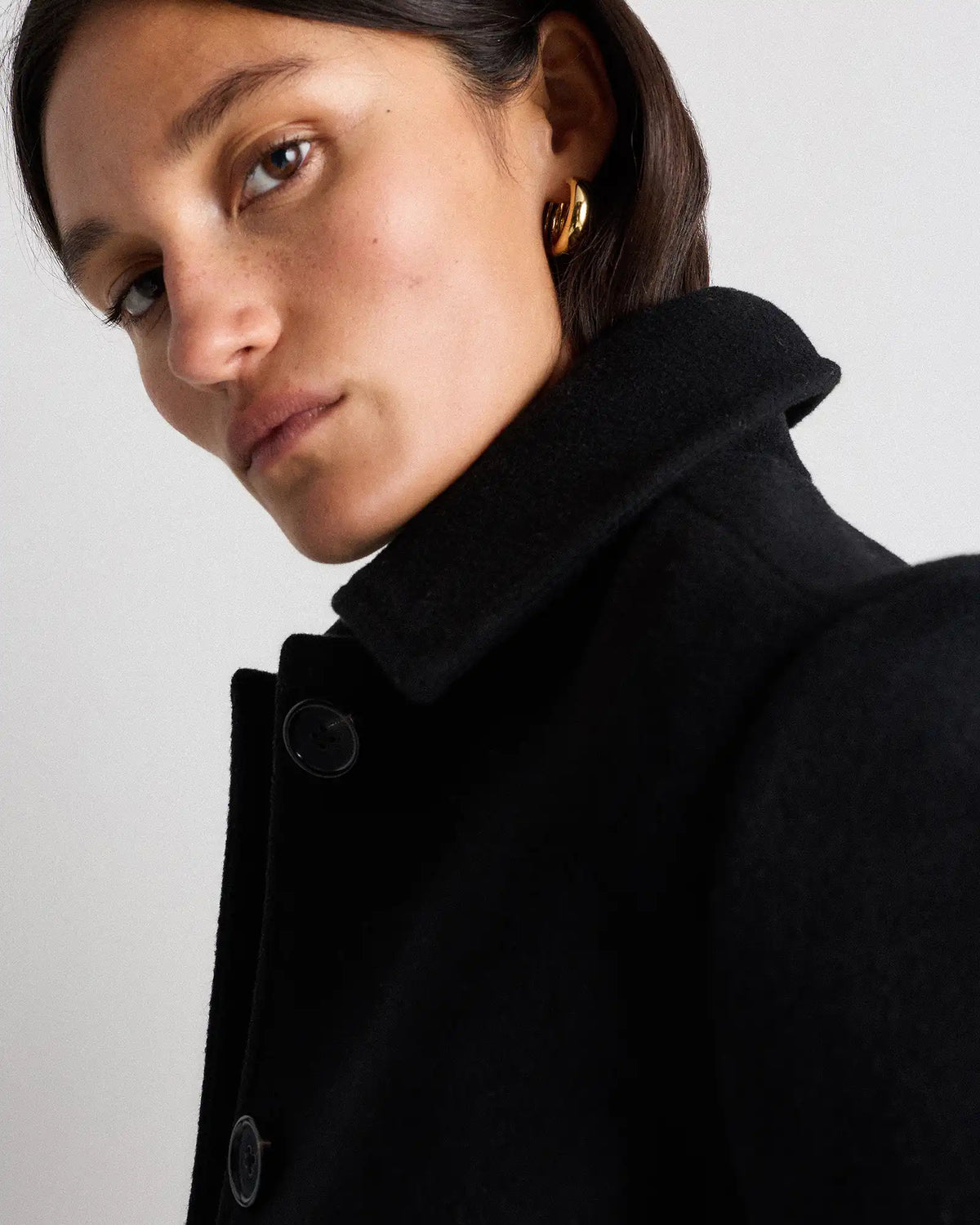 Wool Cashmere Short Coat