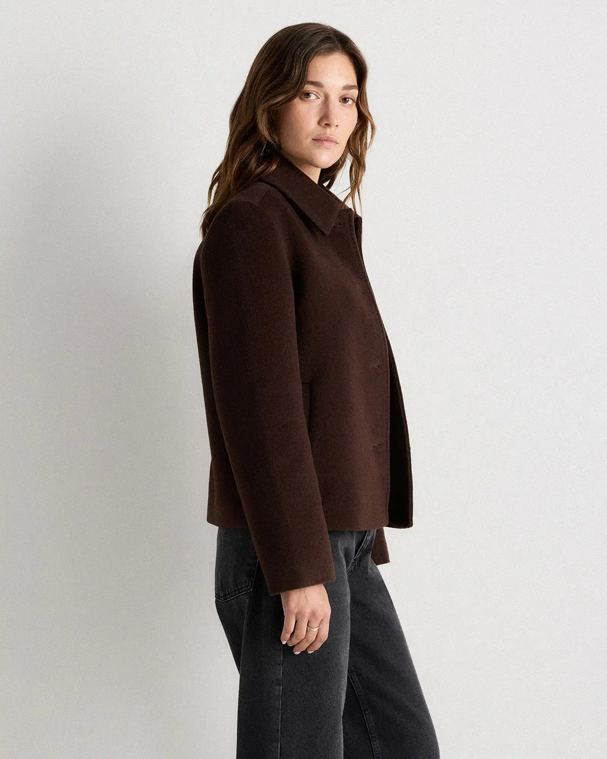 Wool Cashmere Short Coat
