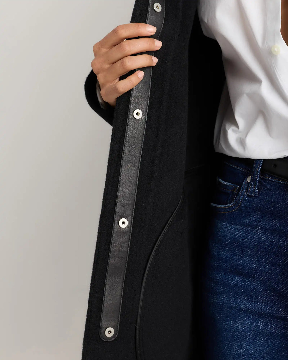 100% Mongolian Cashmere Double-Faced Cocoon Coat