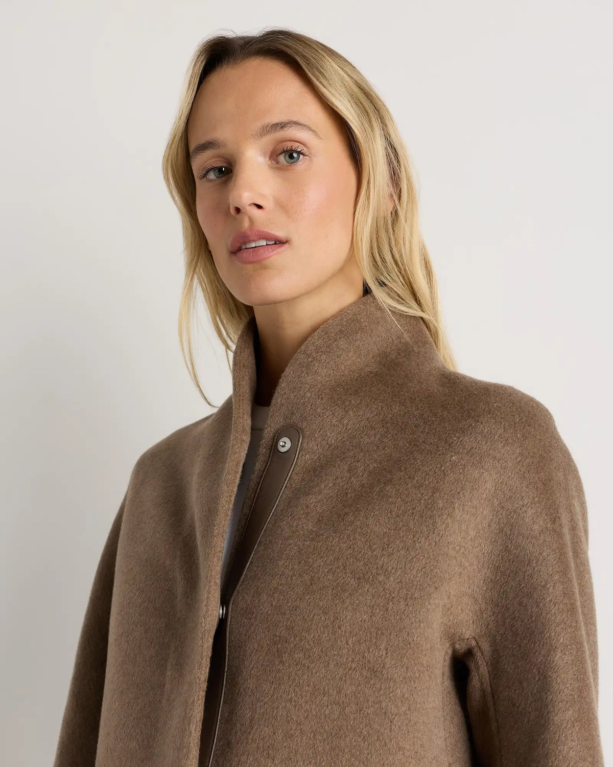 100% Mongolian Cashmere Double-Faced Cocoon Coat