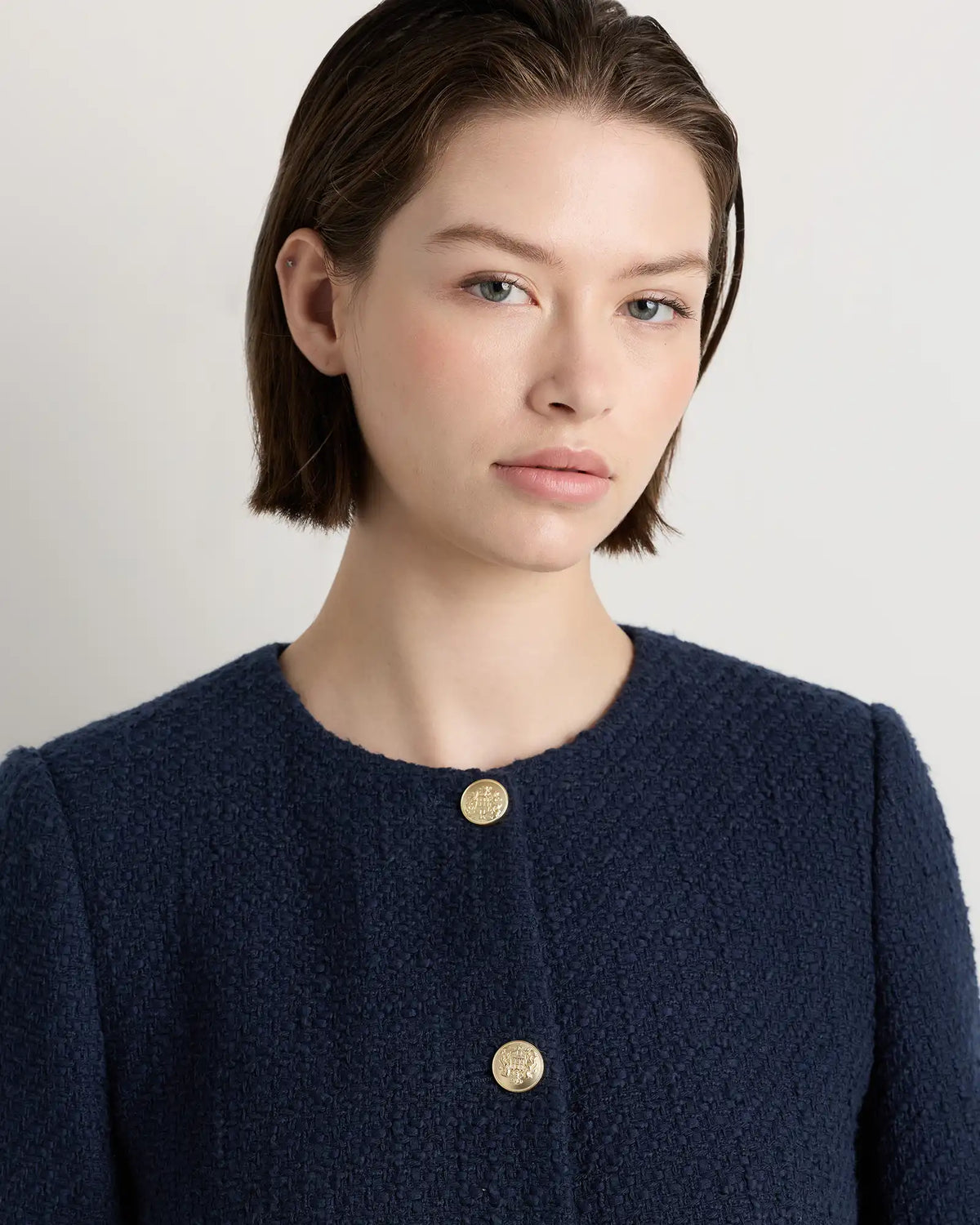 Tweed Collarless Jacket