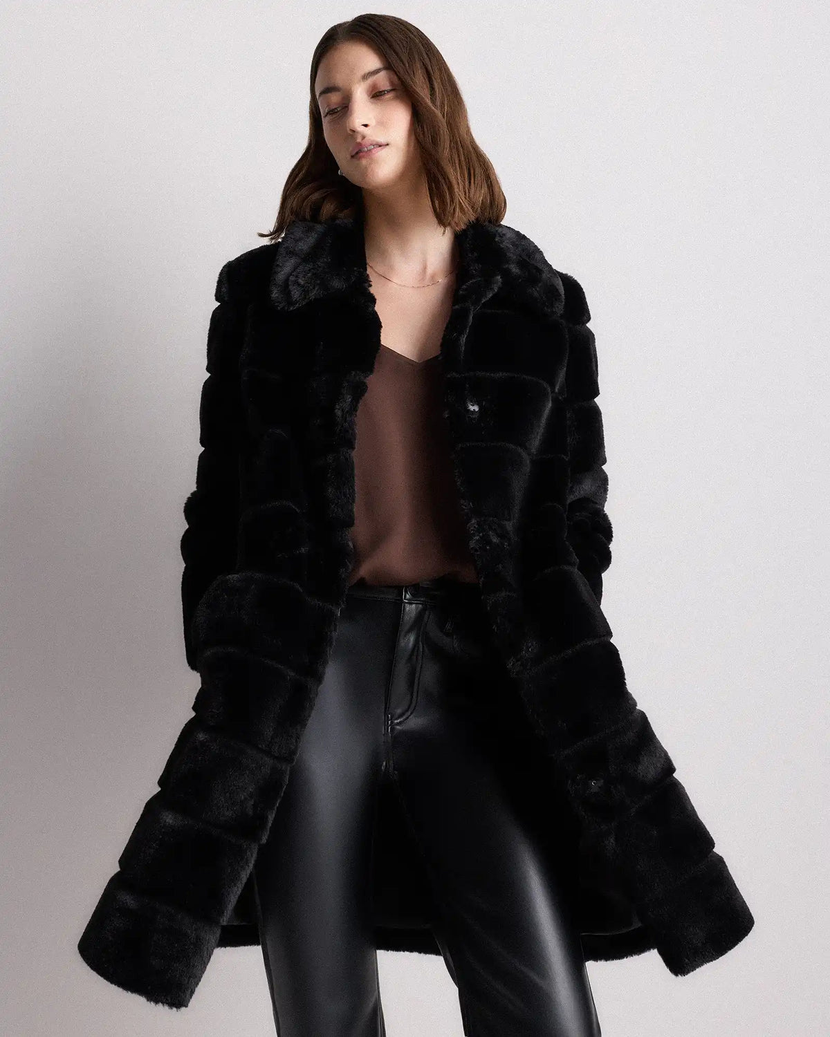 Faux Fur Long Coat