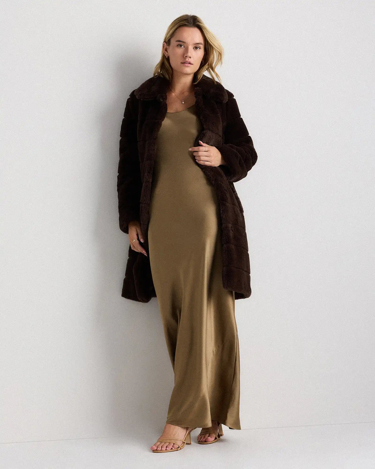 Faux Fur Long Coat
