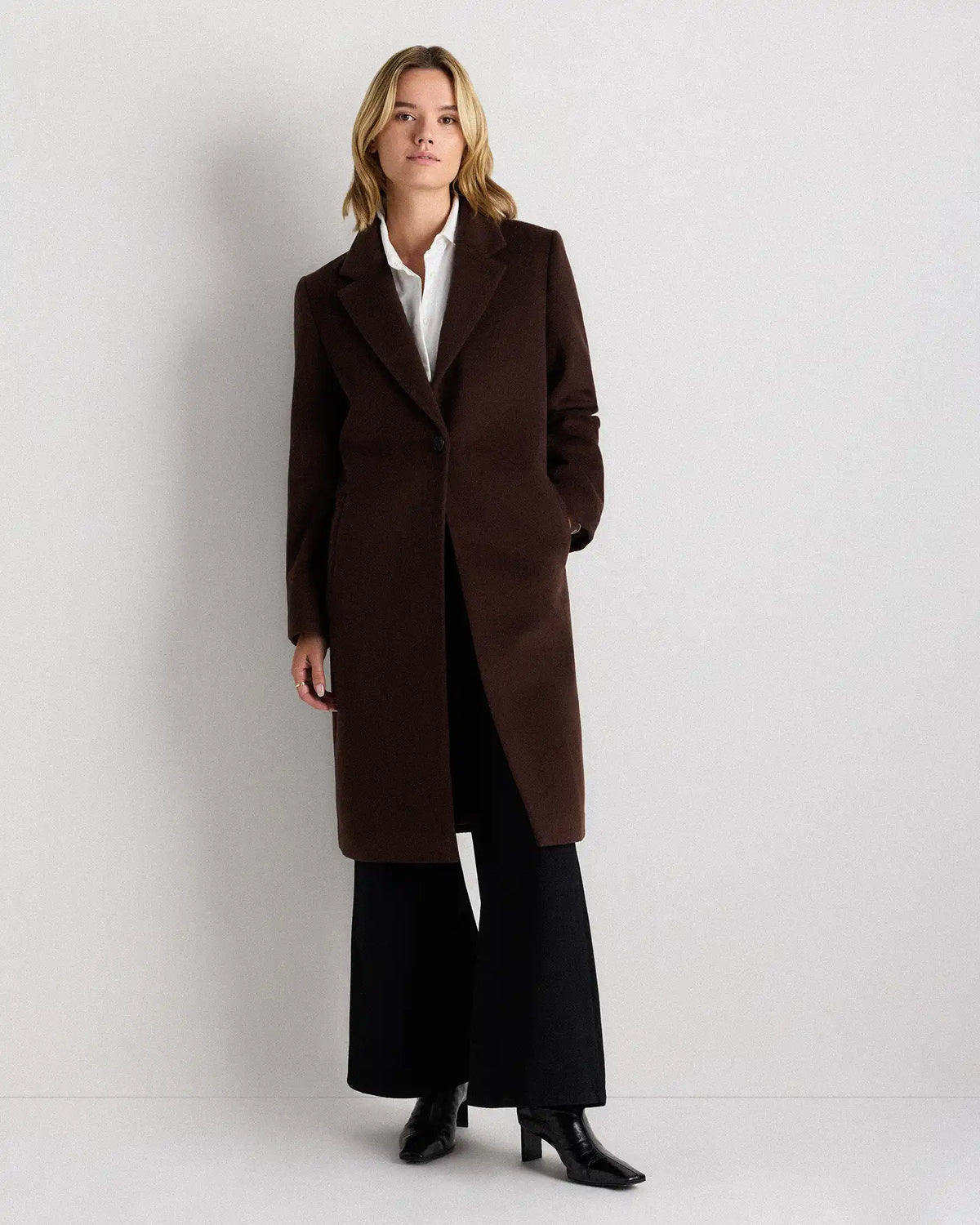 Wool Cashmere Blazer Coat