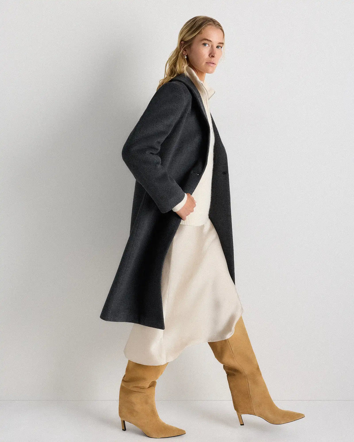 Wool Cashmere Blazer Coat
