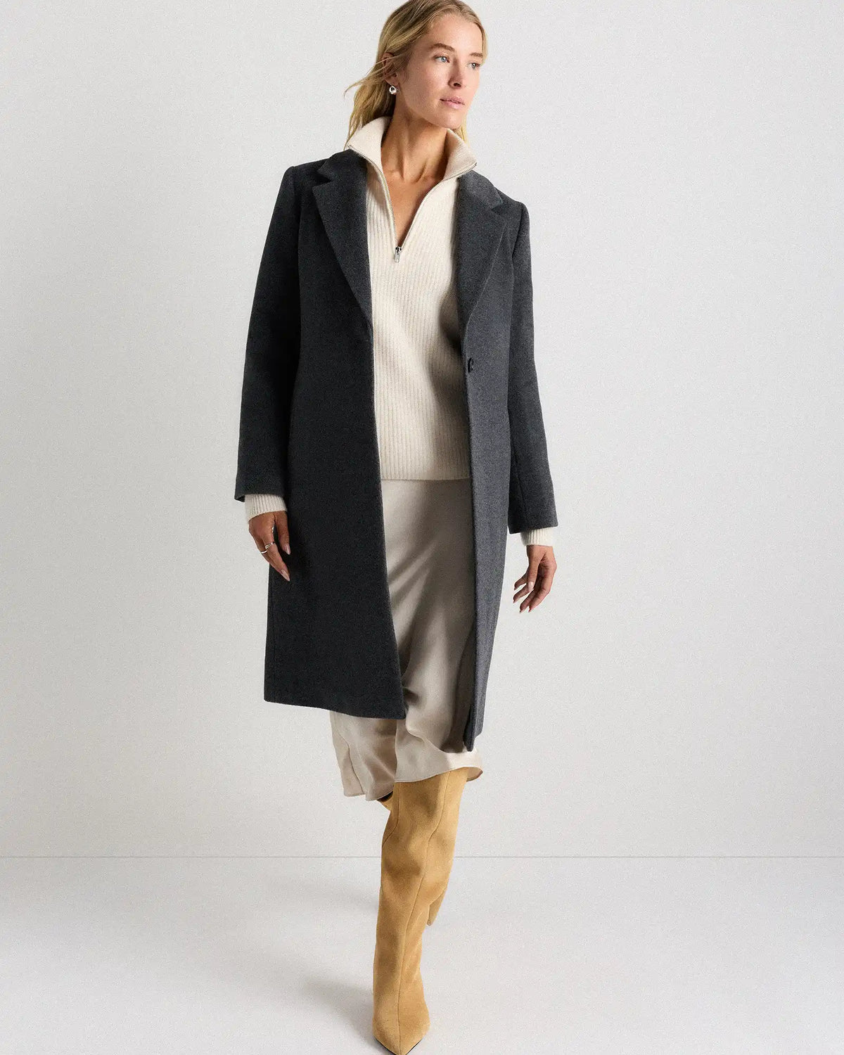 Wool Cashmere Blazer Coat