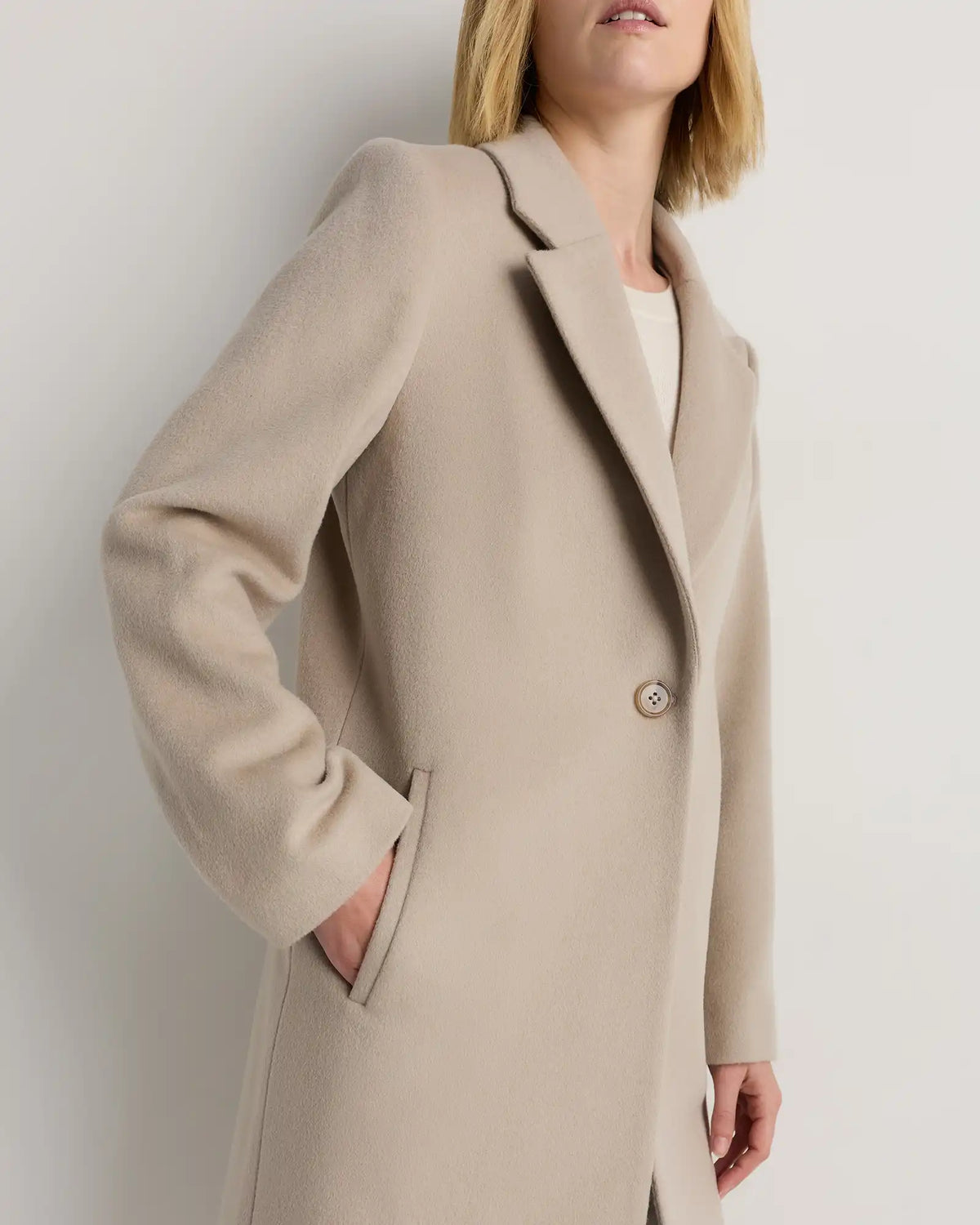 Wool Cashmere Blazer Coat
