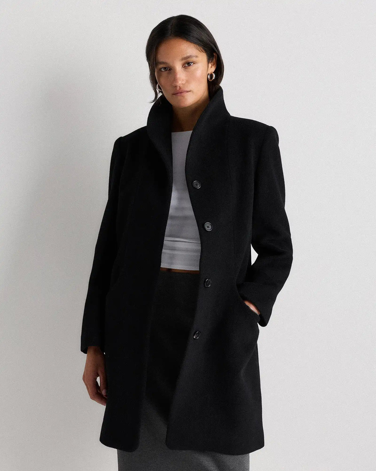Wool Cashmere Cocoon Coat