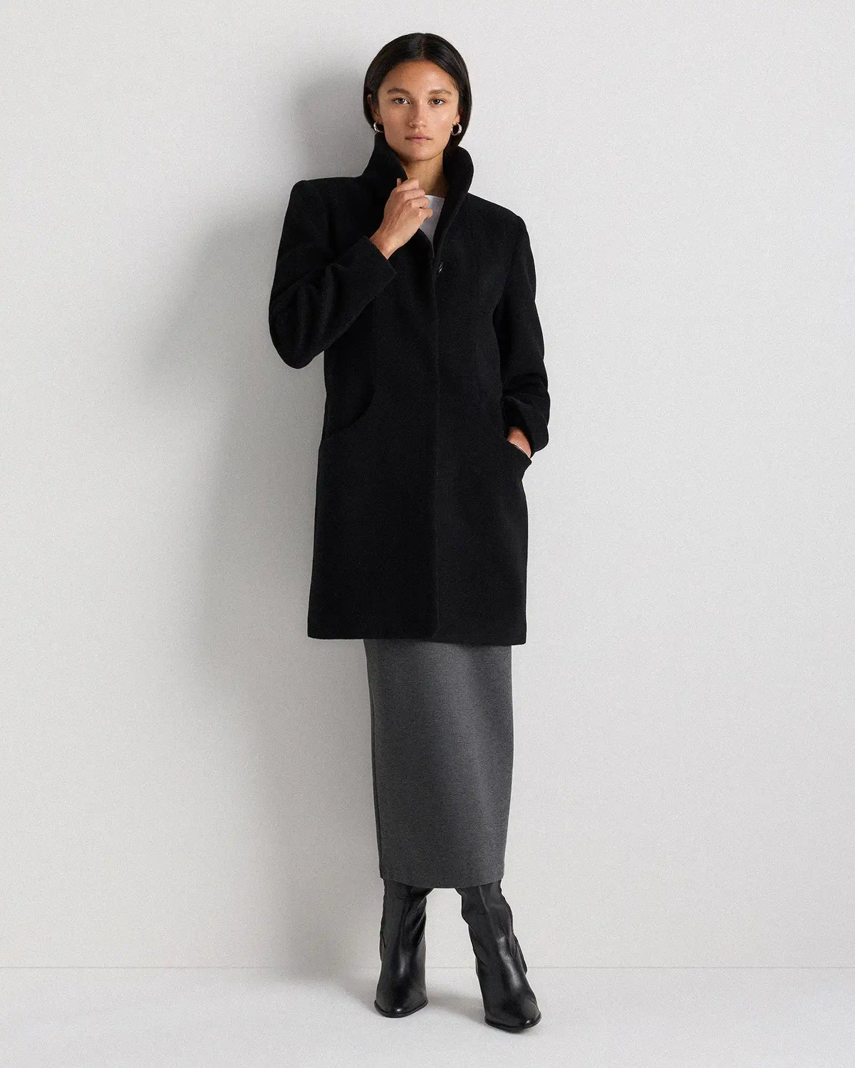 Wool Cashmere Cocoon Coat