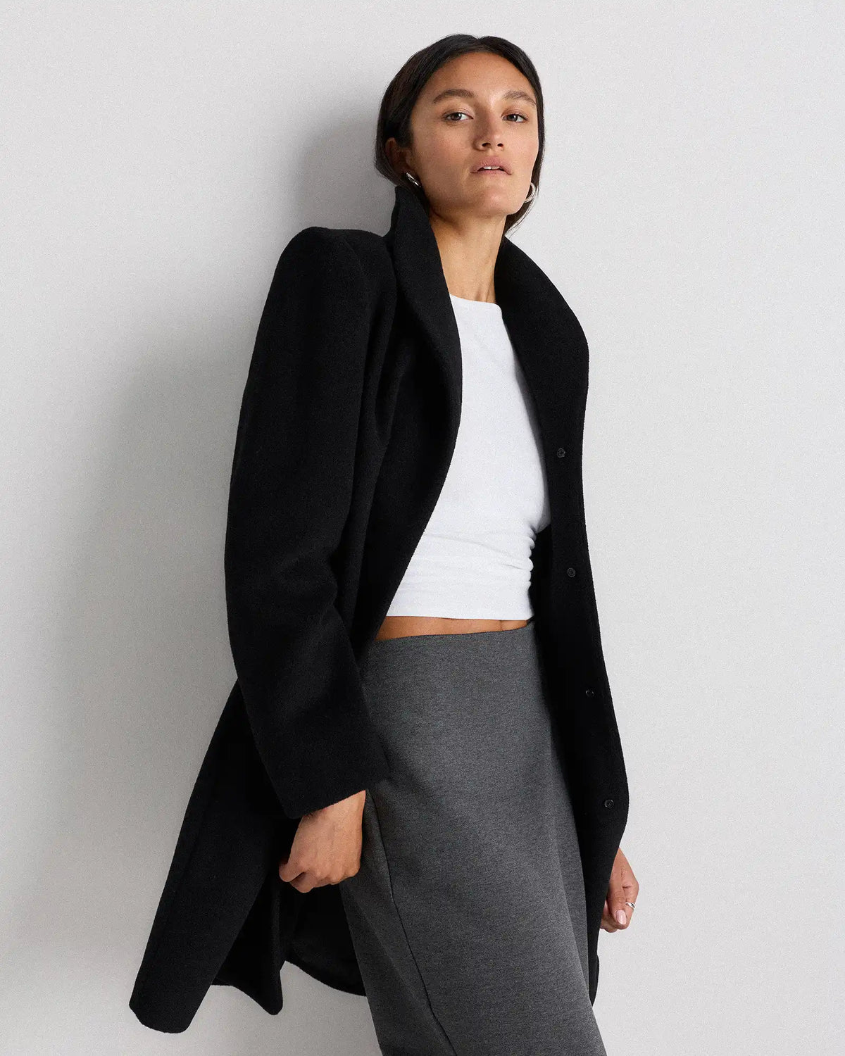 Wool Cashmere Cocoon Coat