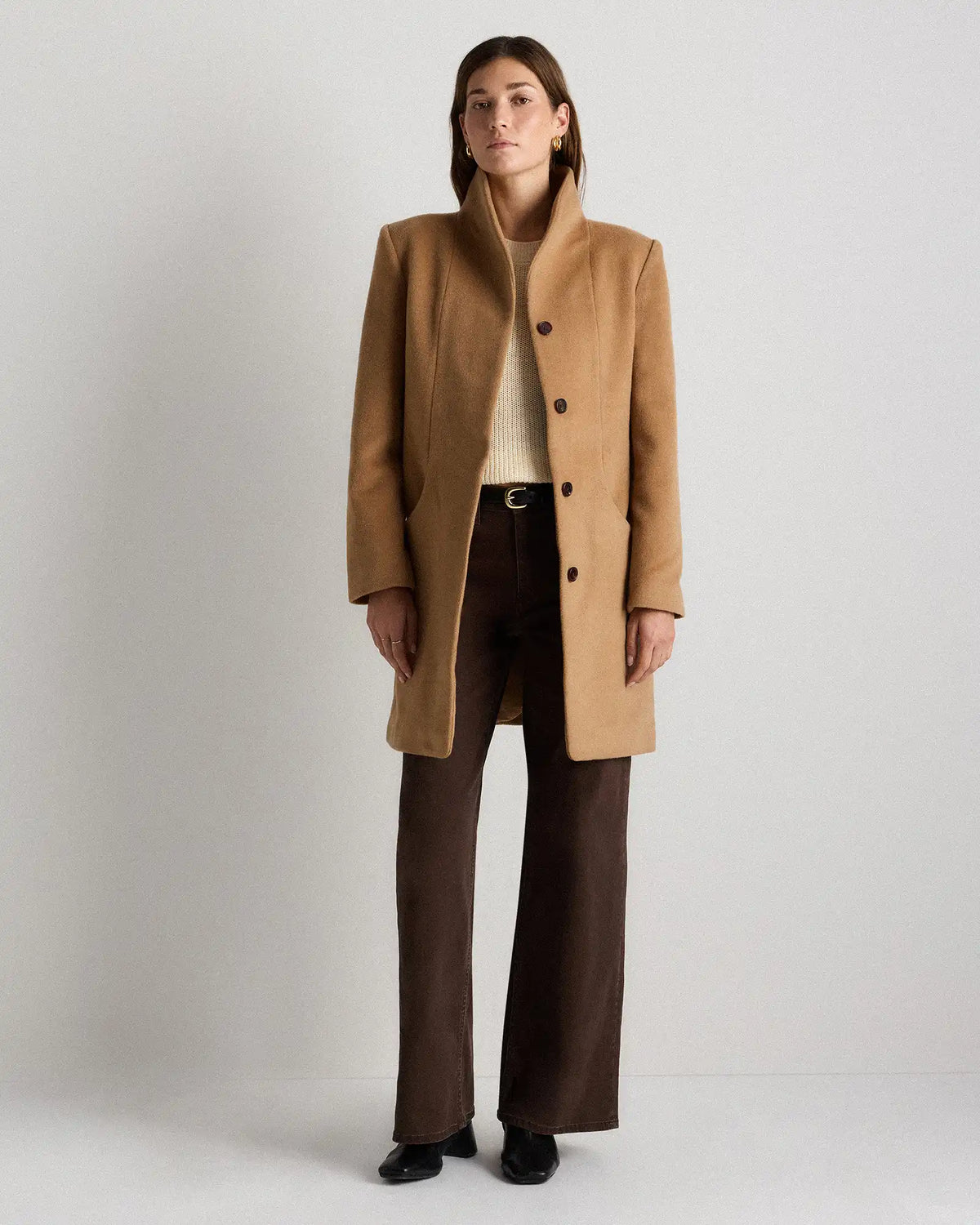 Wool Cashmere Cocoon Coat