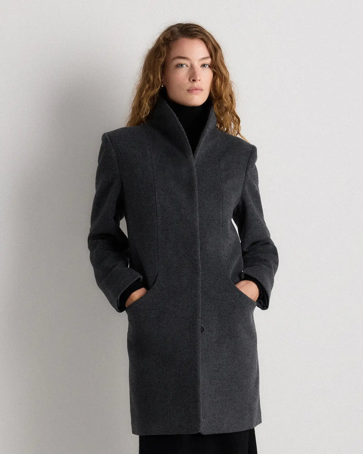 Wool Cashmere Cocoon Coat