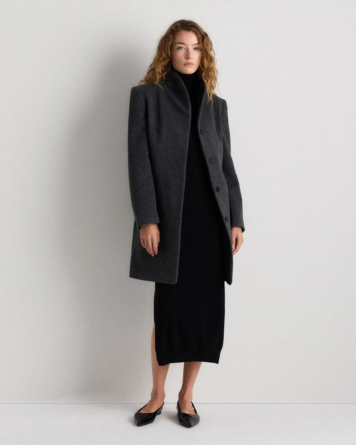 Wool Cashmere Cocoon Coat