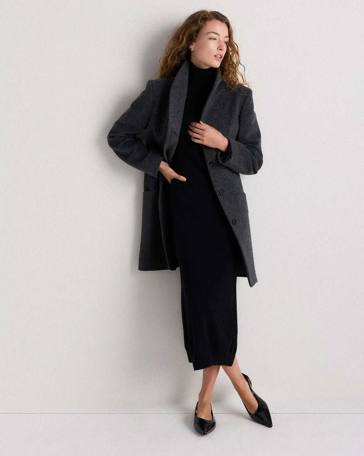 Wool Cashmere Cocoon Coat