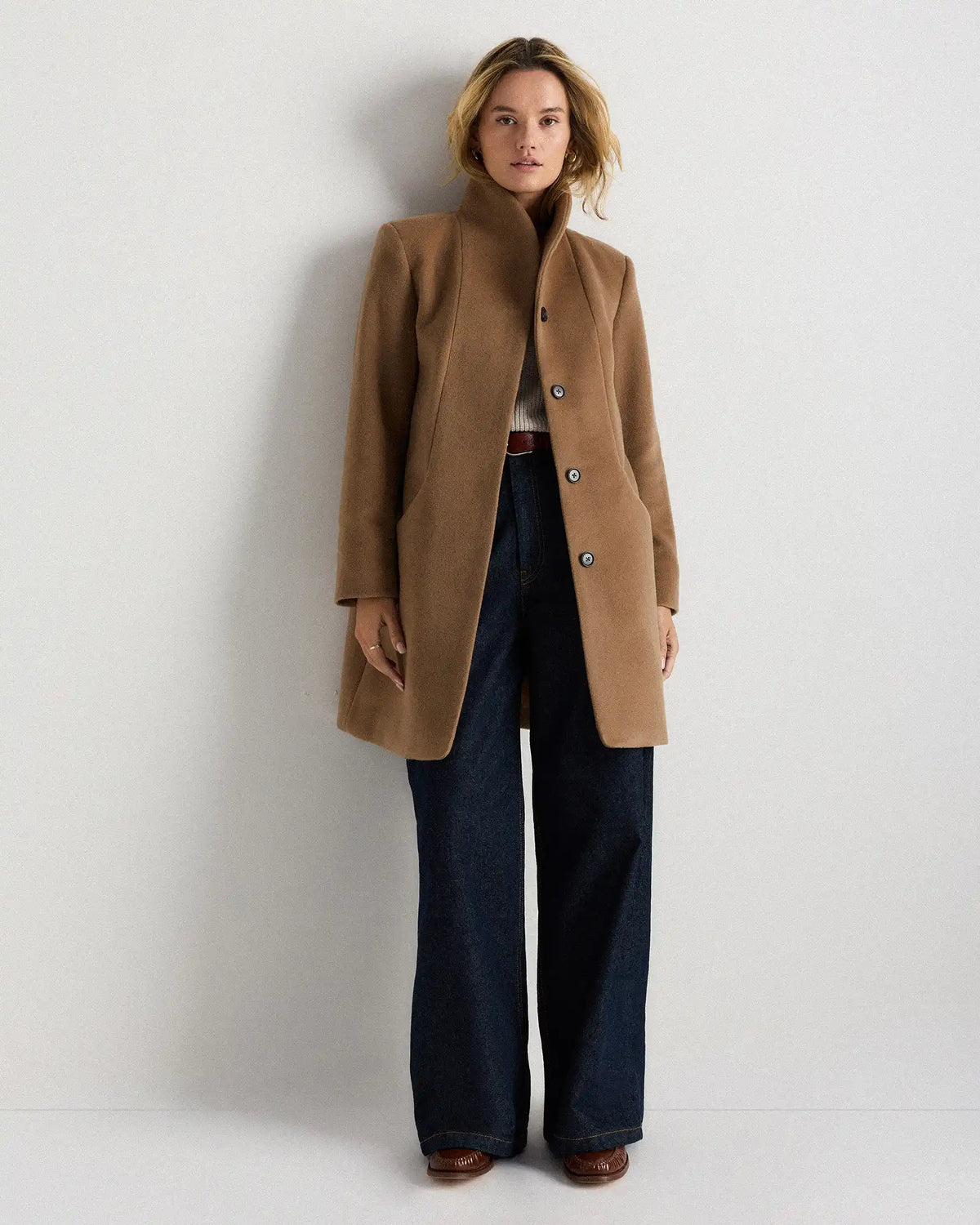 Wool Cashmere Cocoon Coat