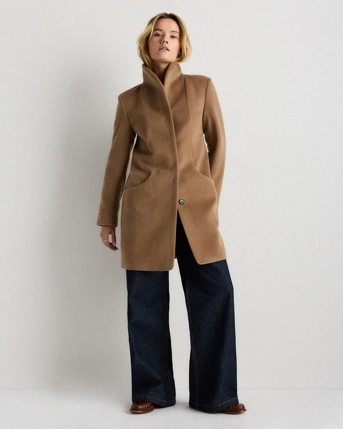 Wool Cashmere Cocoon Coat