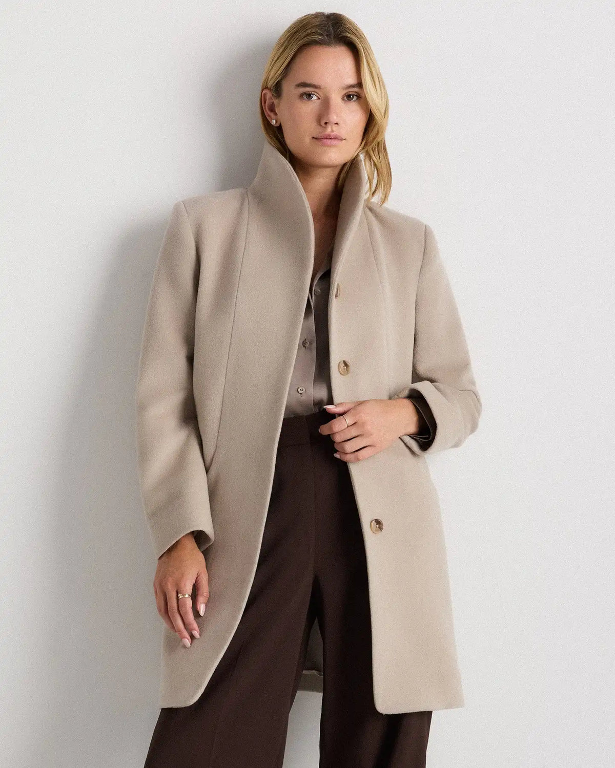 Wool Cashmere Cocoon Coat