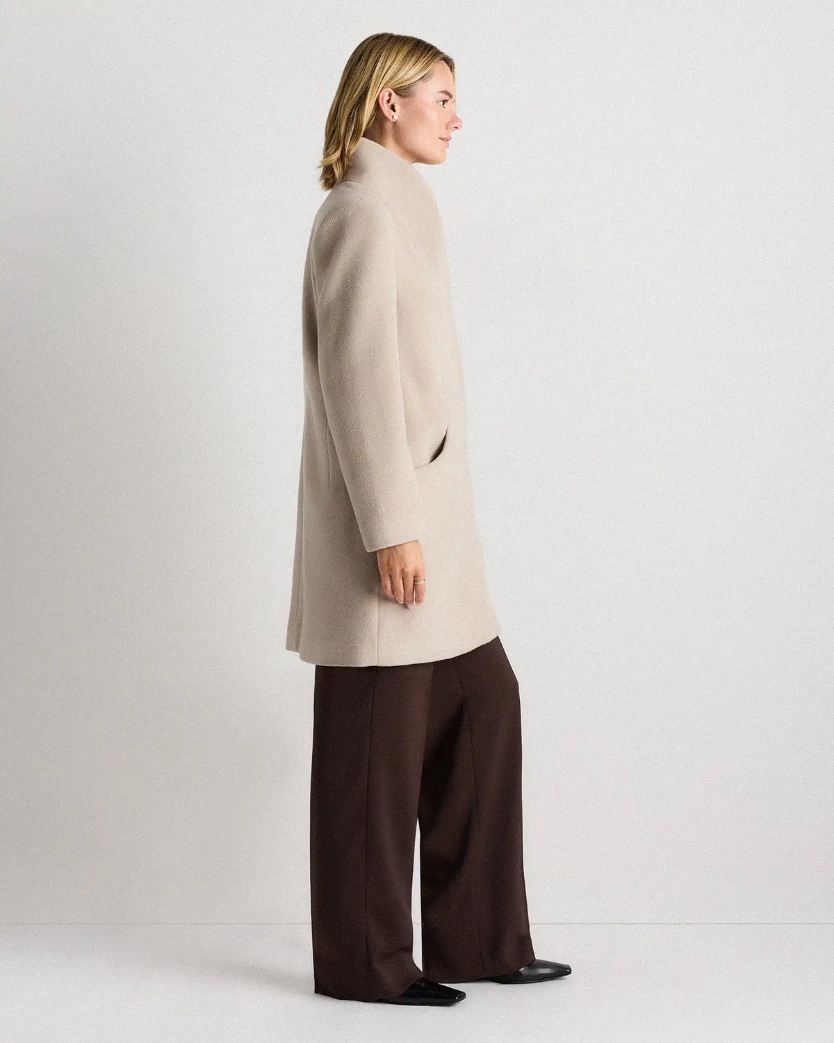 Wool Cashmere Cocoon Coat