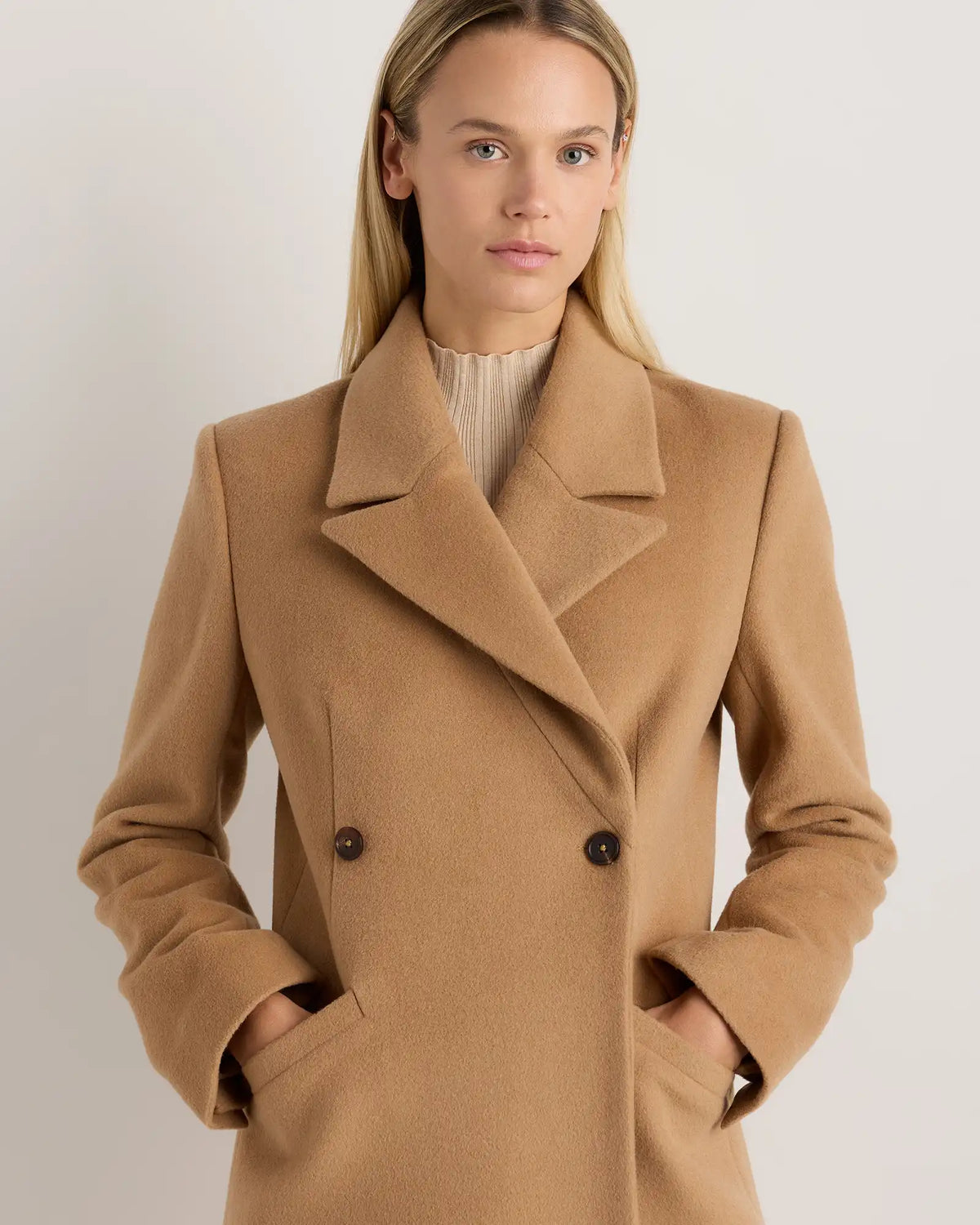 Wool Cashmere Tailored Long Coat