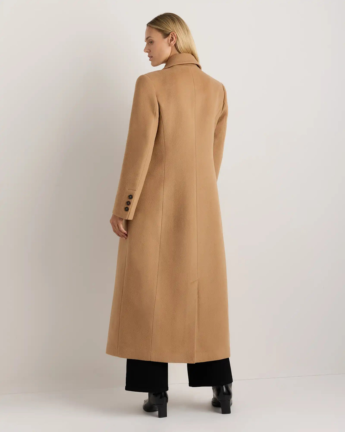 Wool Cashmere Tailored Long Coat