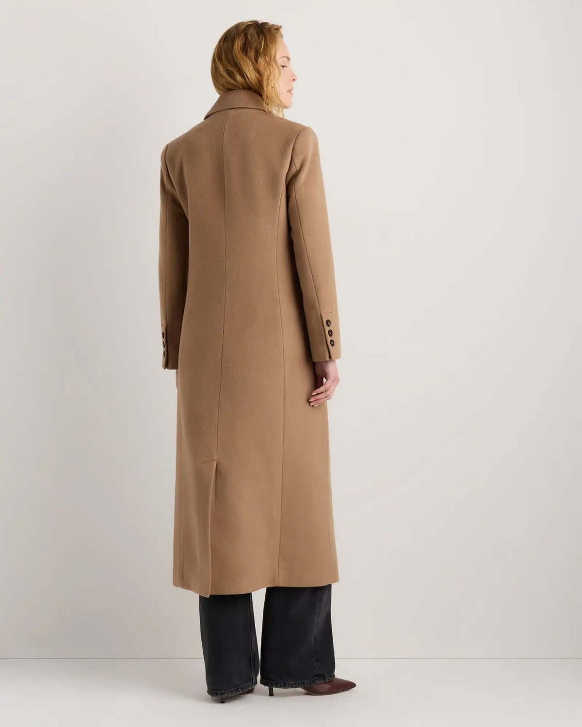 Wool Cashmere Tailored Long Coat
