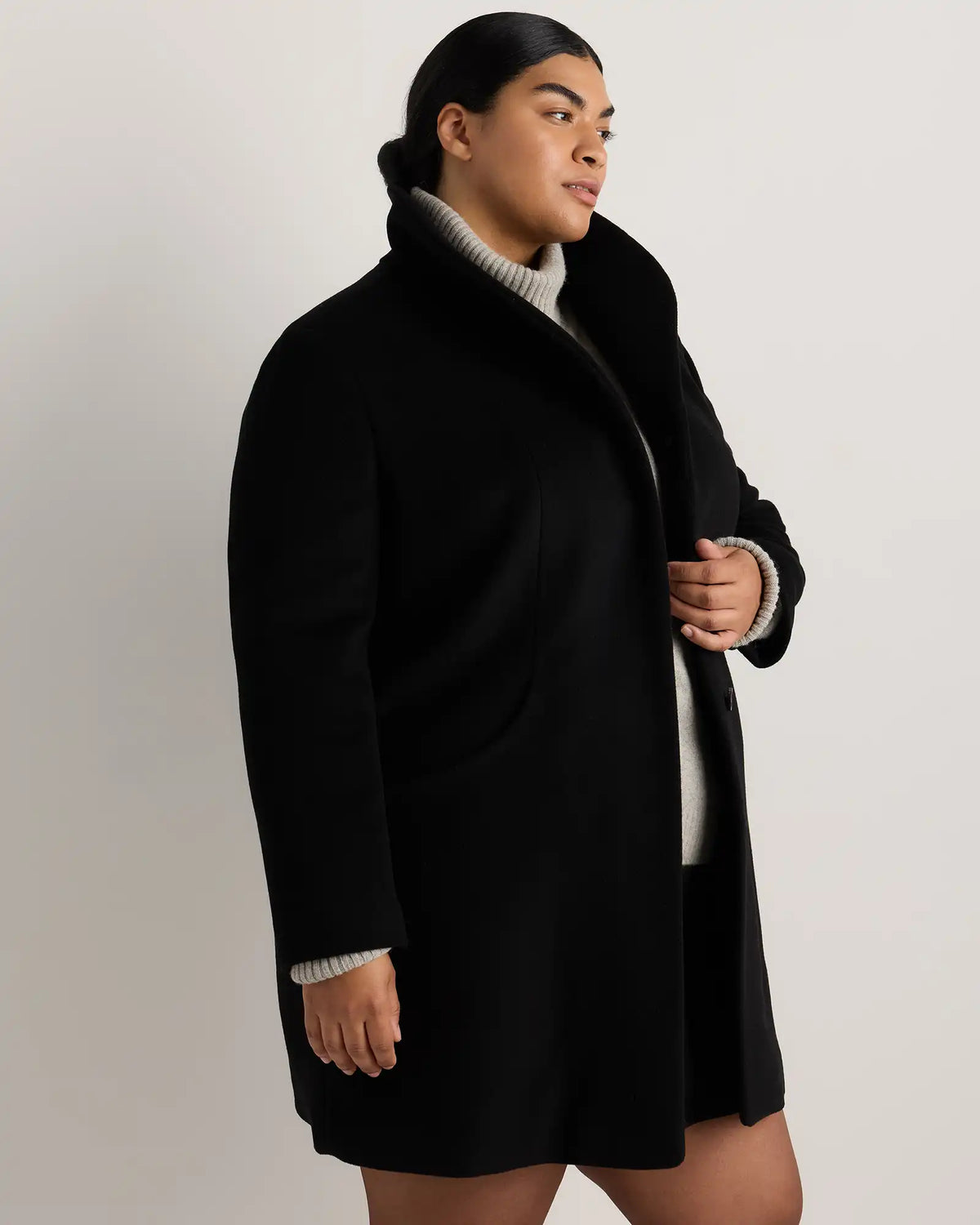 Wool Cashmere Cocoon Coat