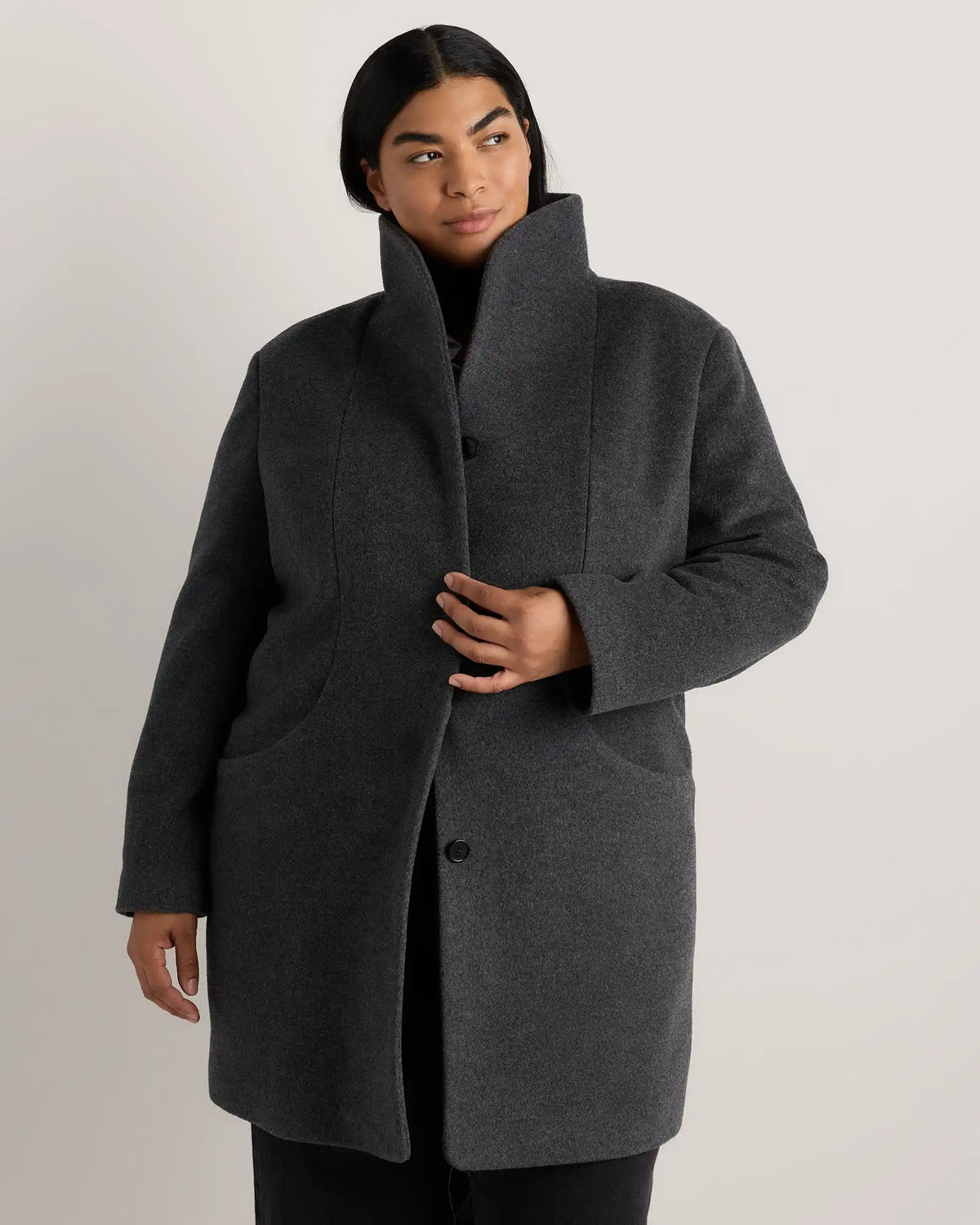 Wool Cashmere Cocoon Coat