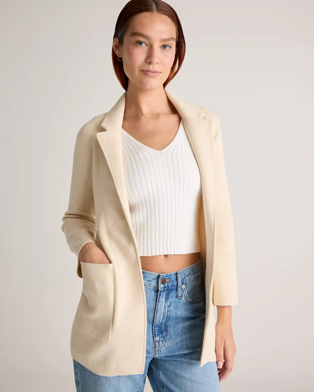 100% Organic Cotton Knit Blazer