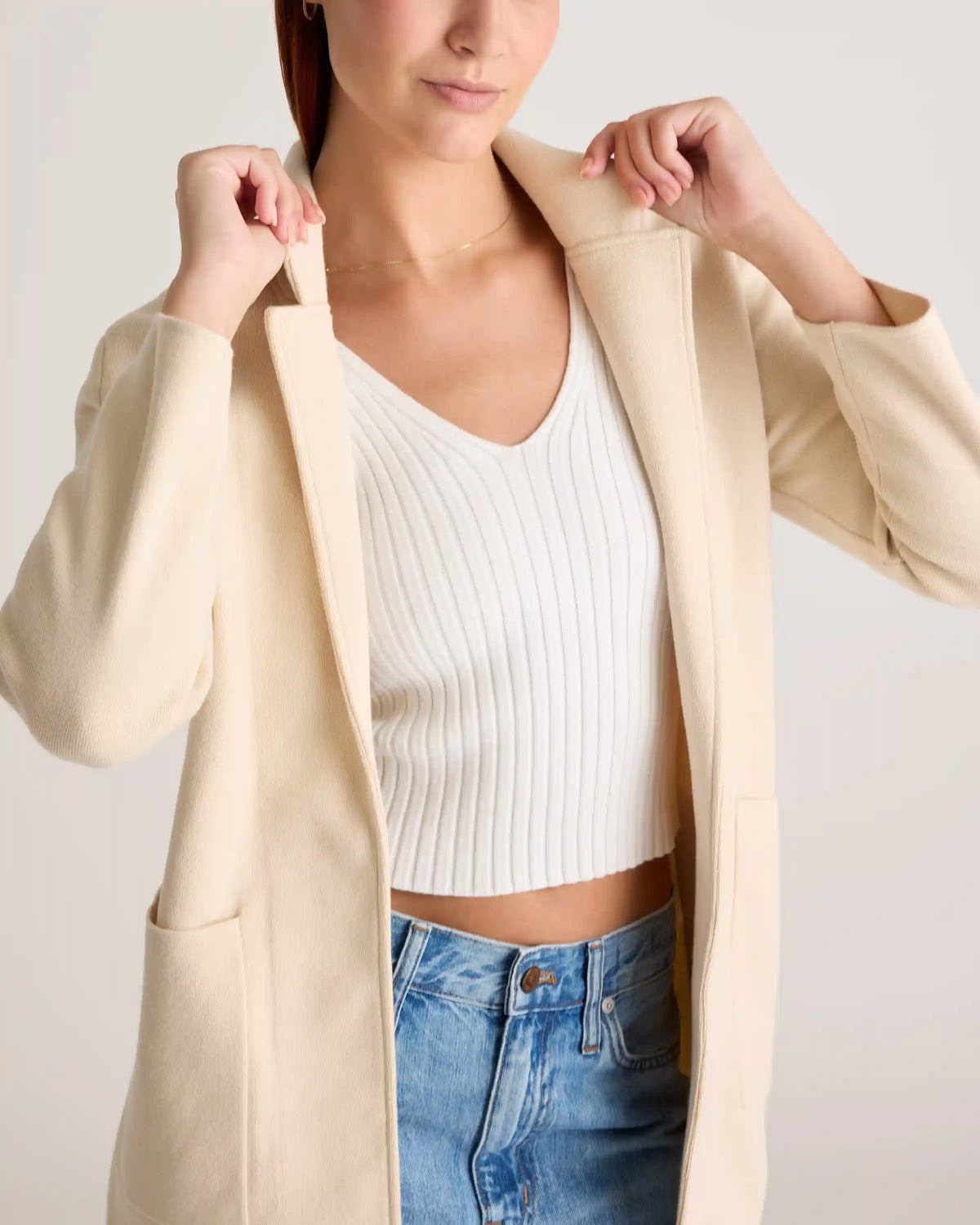 100% Organic Cotton Knit Blazer