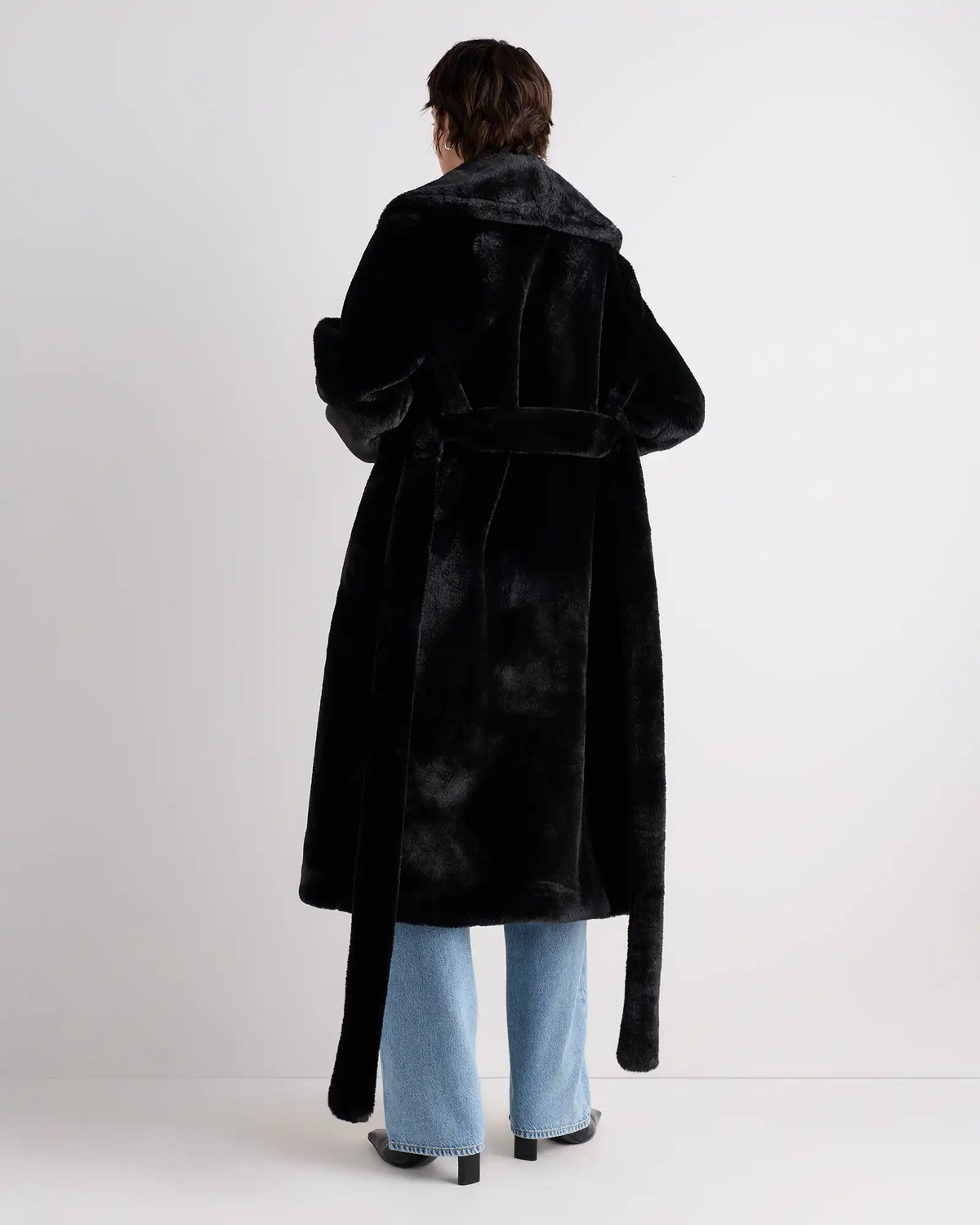 Faux Fur Maxi Wrap Coat