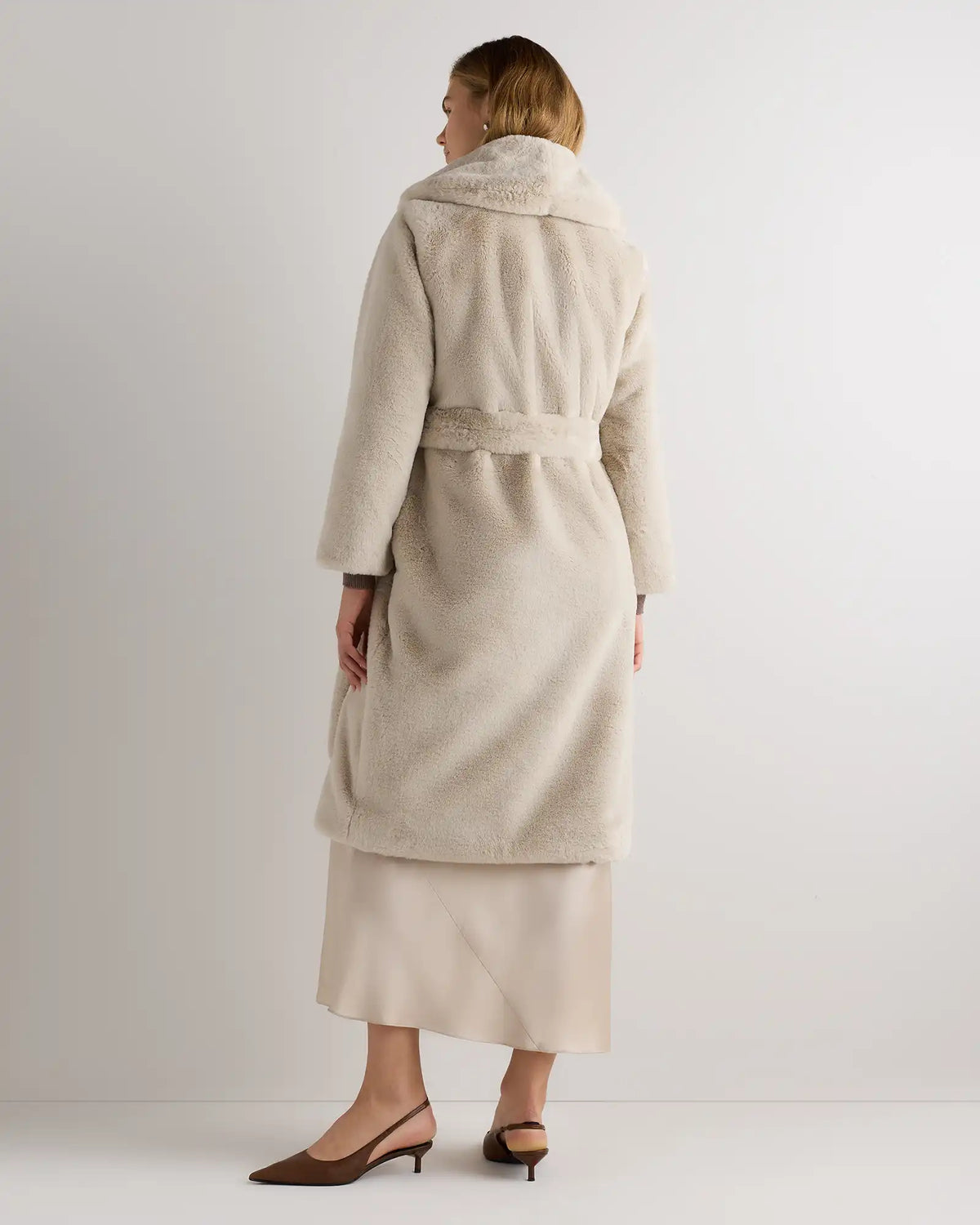Faux Fur Maxi Wrap Coat