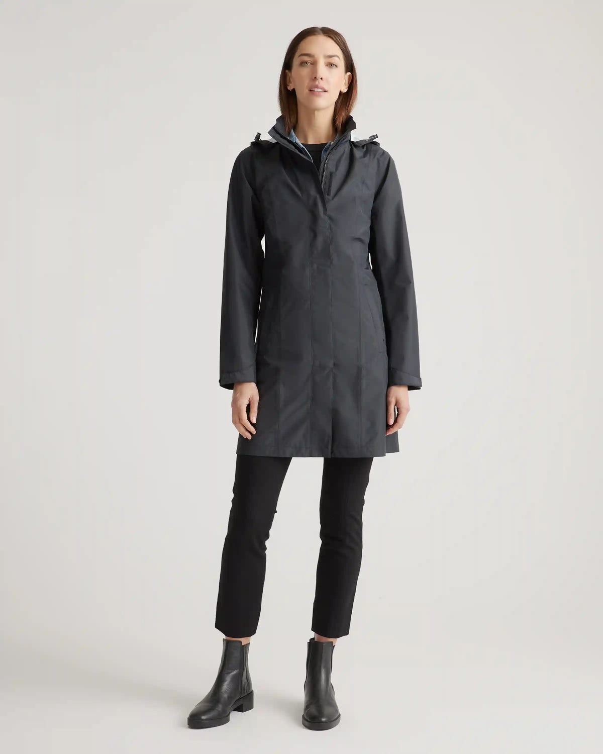 Weather Proof Long Rain Shell Jacket