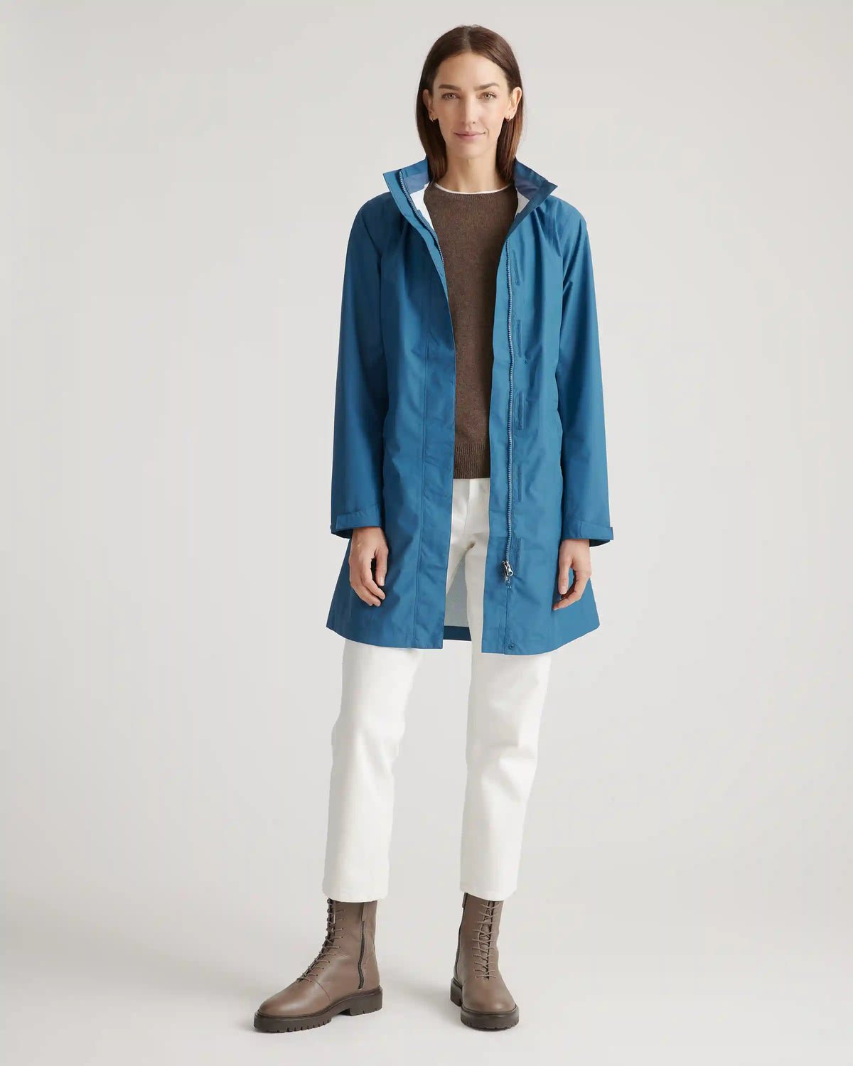 Weather Proof Long Rain Shell Jacket