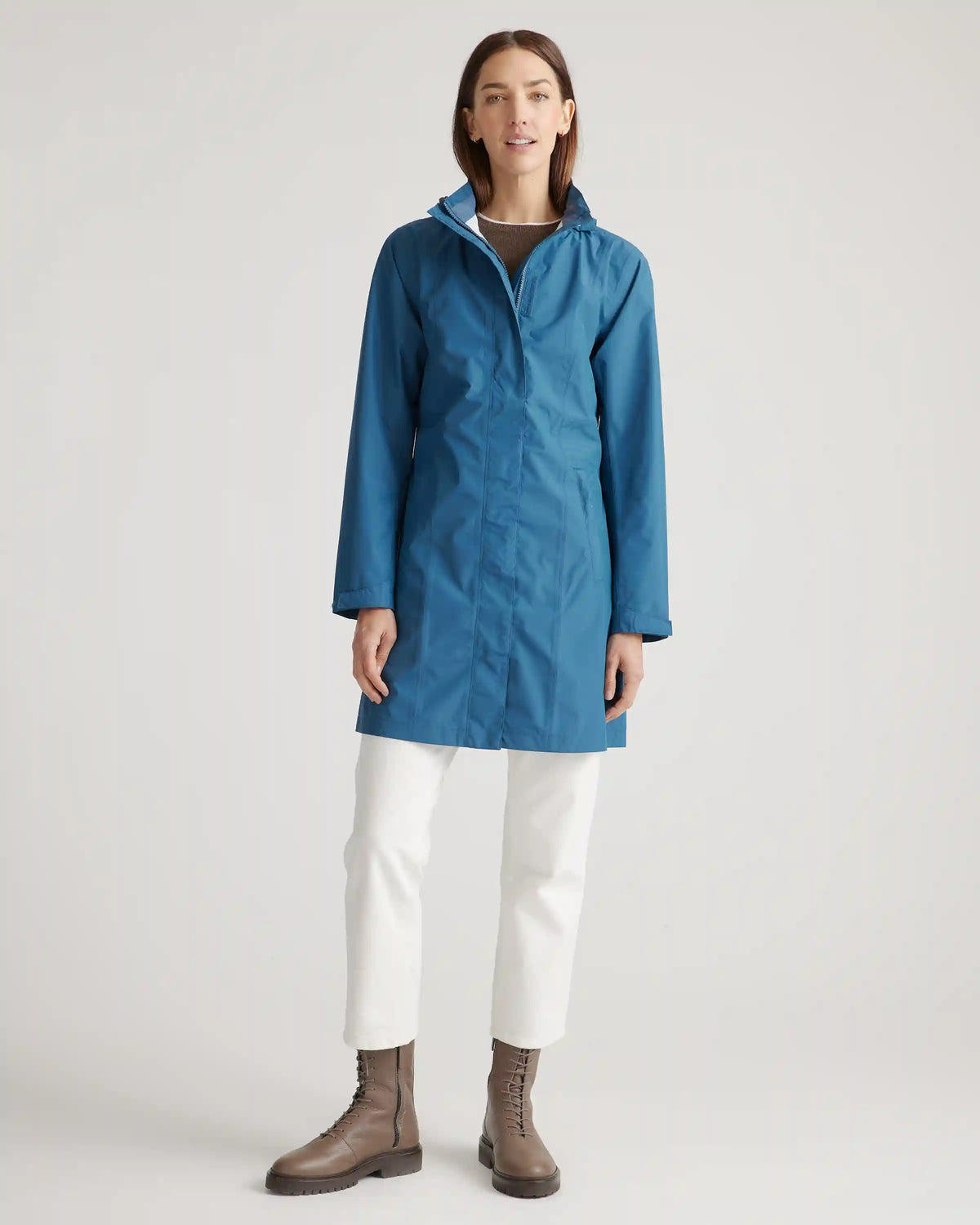 Weather Proof Long Rain Shell Jacket