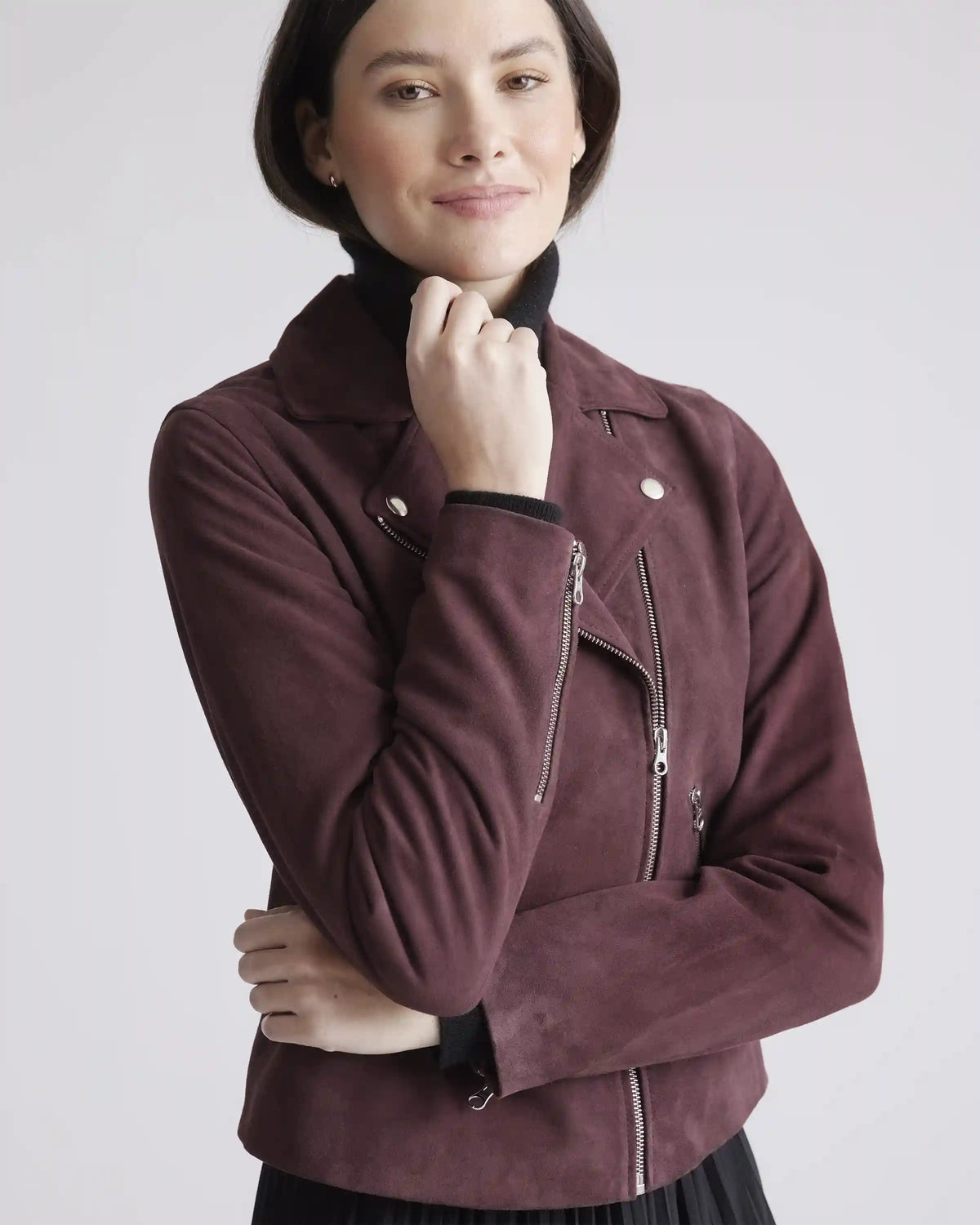 100% Suede Biker Jacket