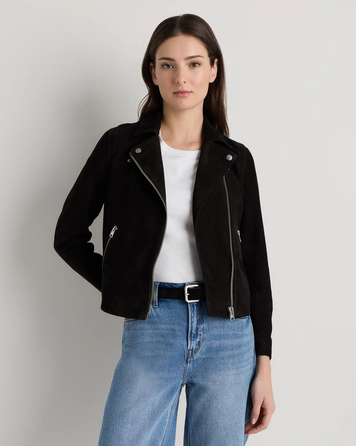 100% Suede Biker Jacket