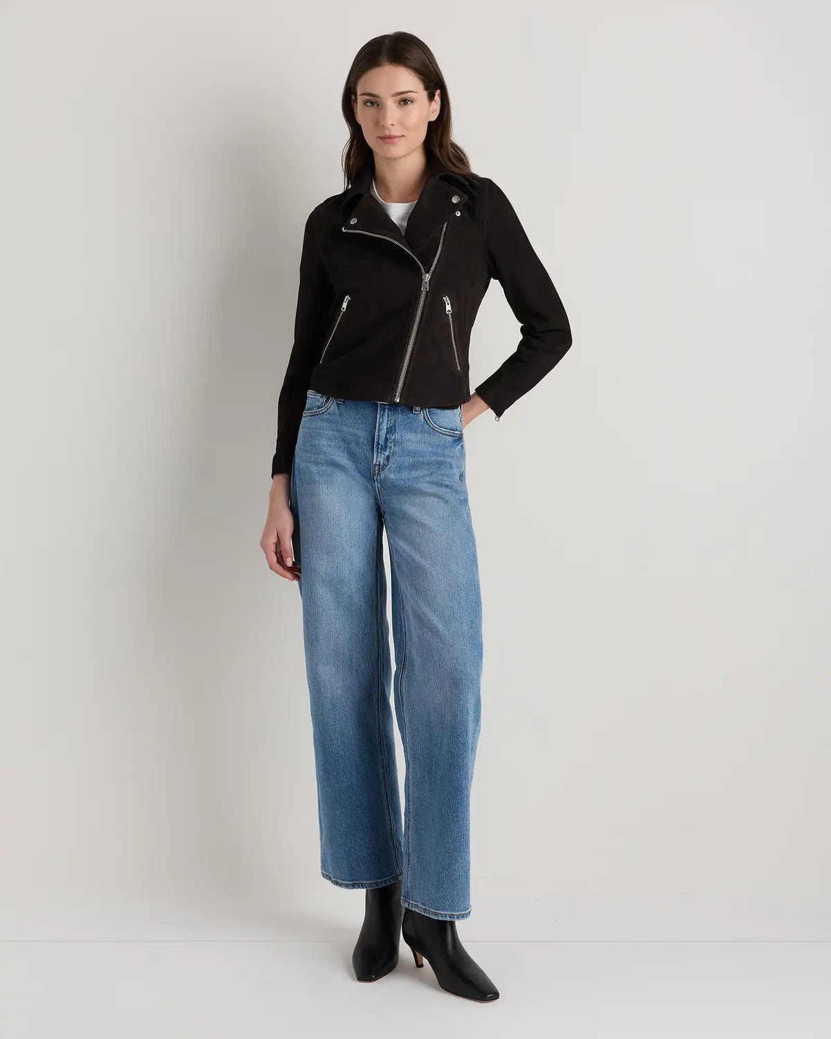 100% Suede Biker Jacket