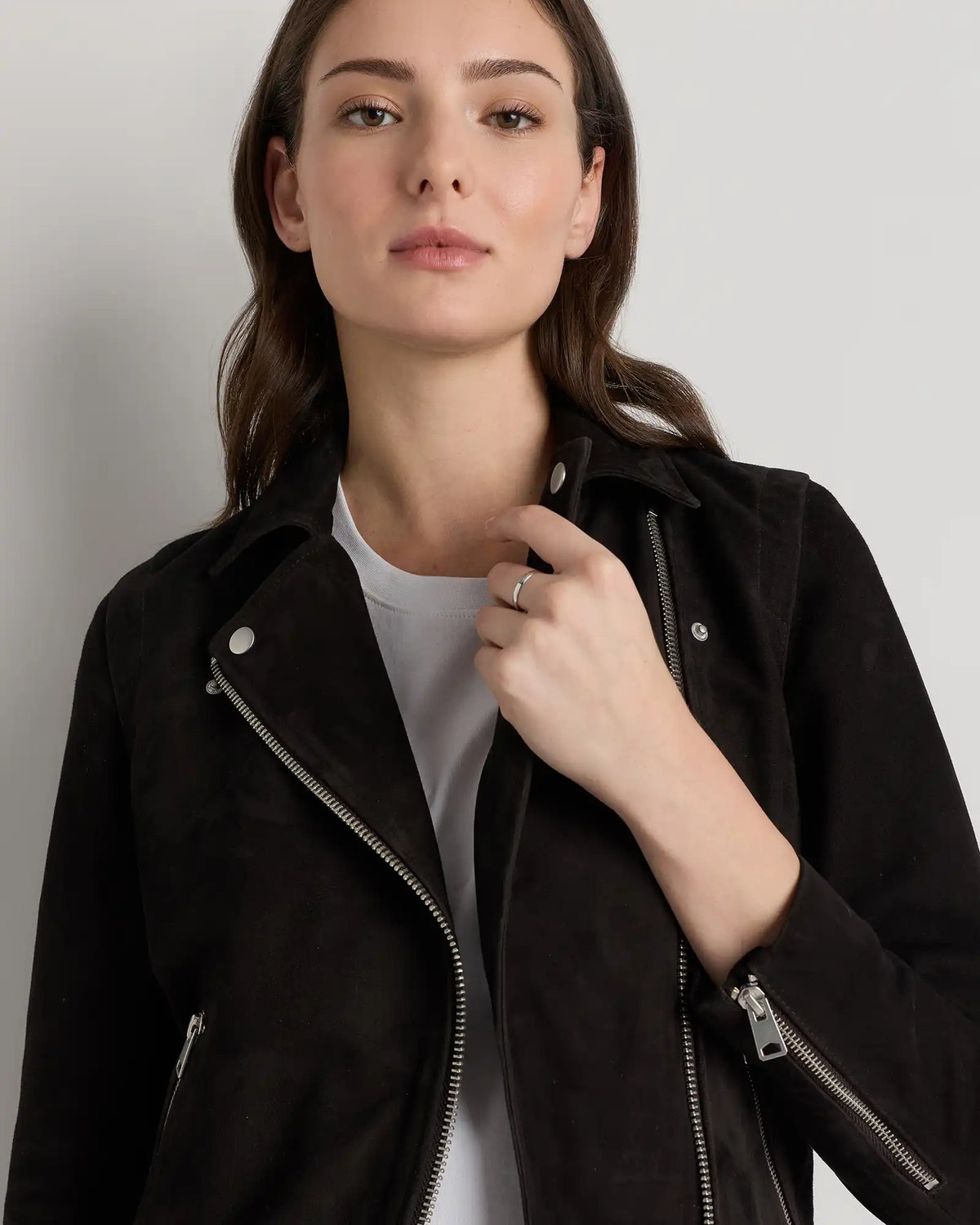 100% Suede Biker Jacket