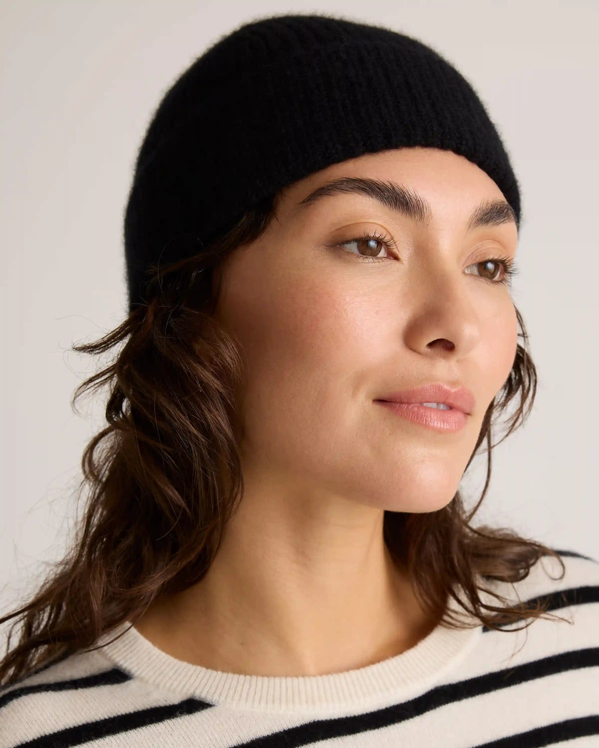 Mongolian Cashmere Ribbed Beanie