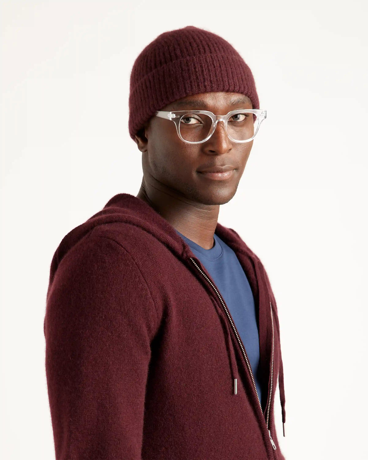Mongolian Cashmere Ribbed Beanie