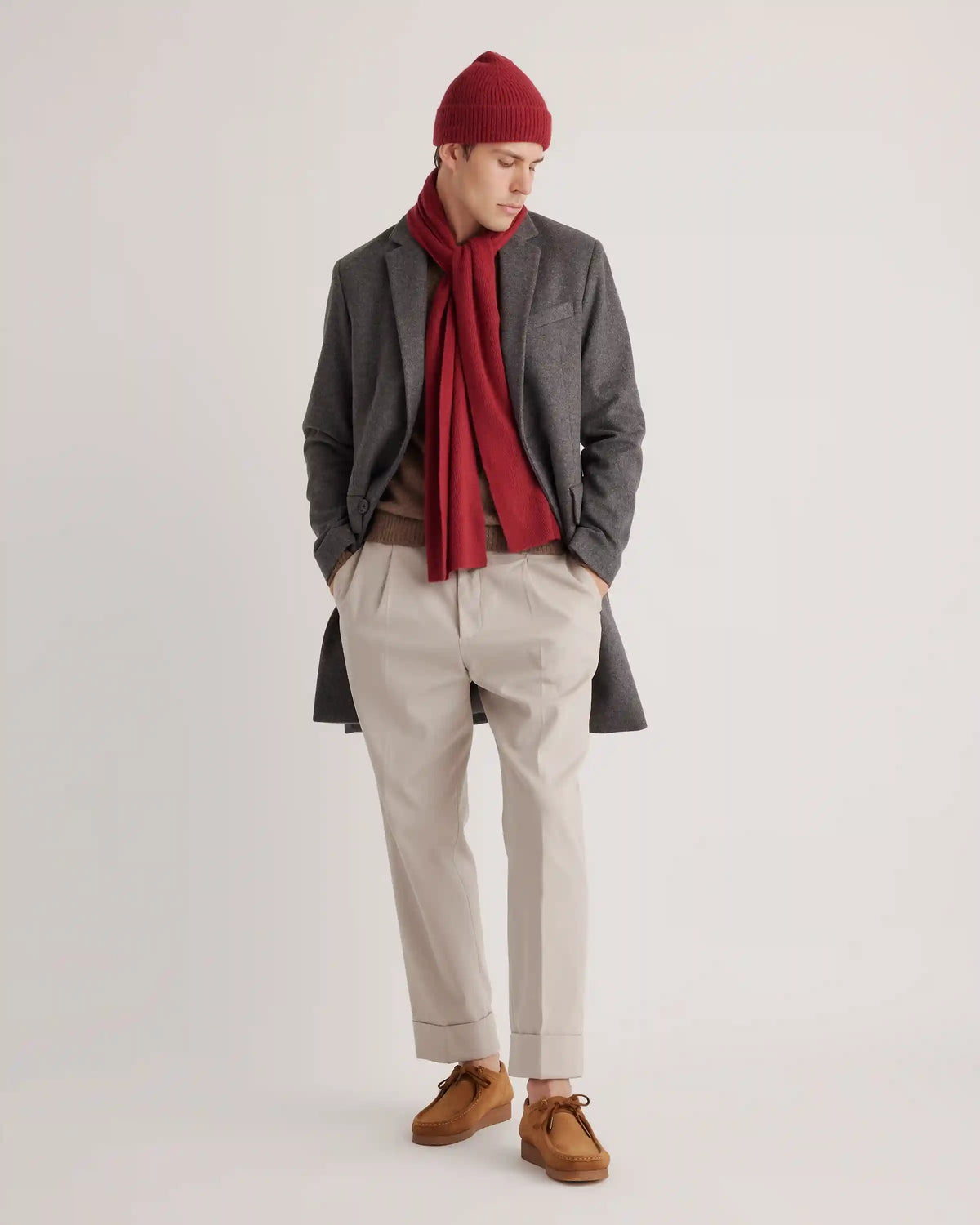 Mongolian Cashmere Ribbed Beanie