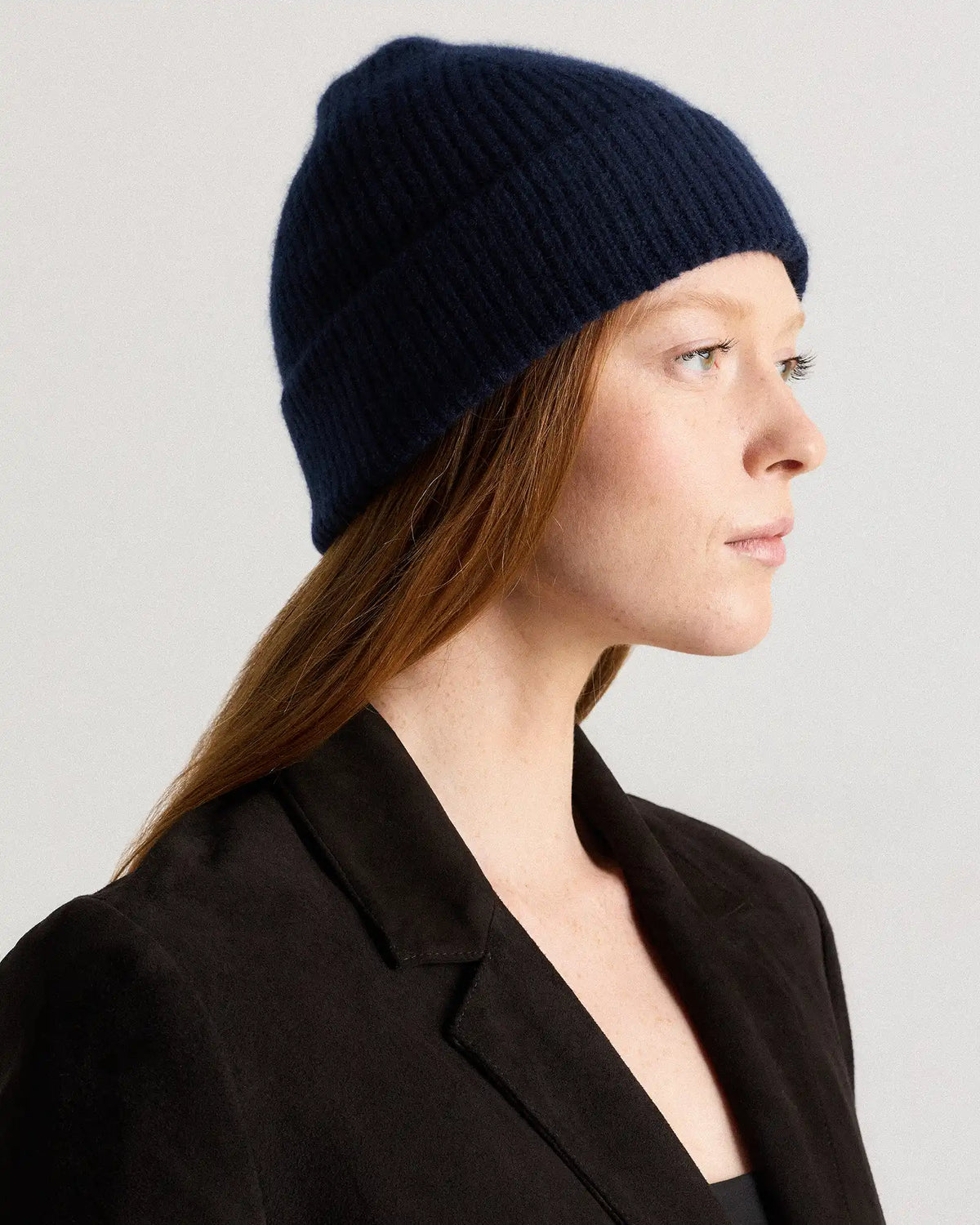 Mongolian Cashmere Ribbed Beanie