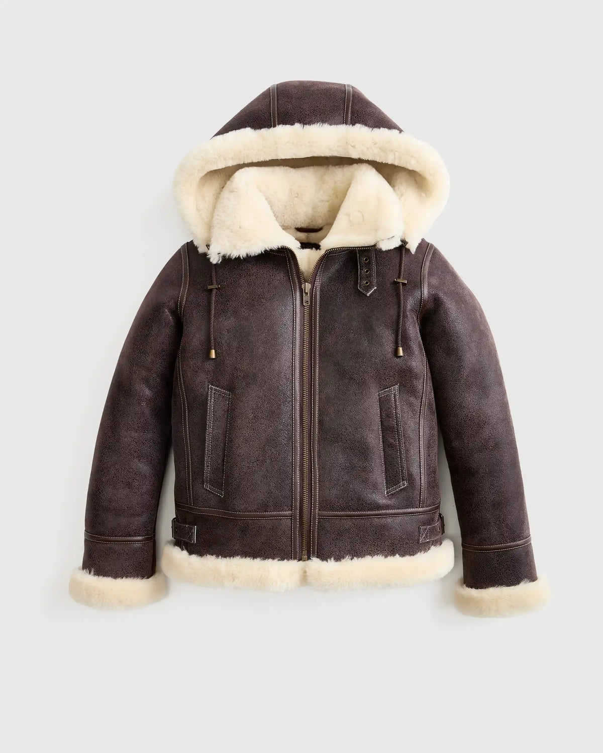 100% Shearling Cold Weather Bomber Jacket